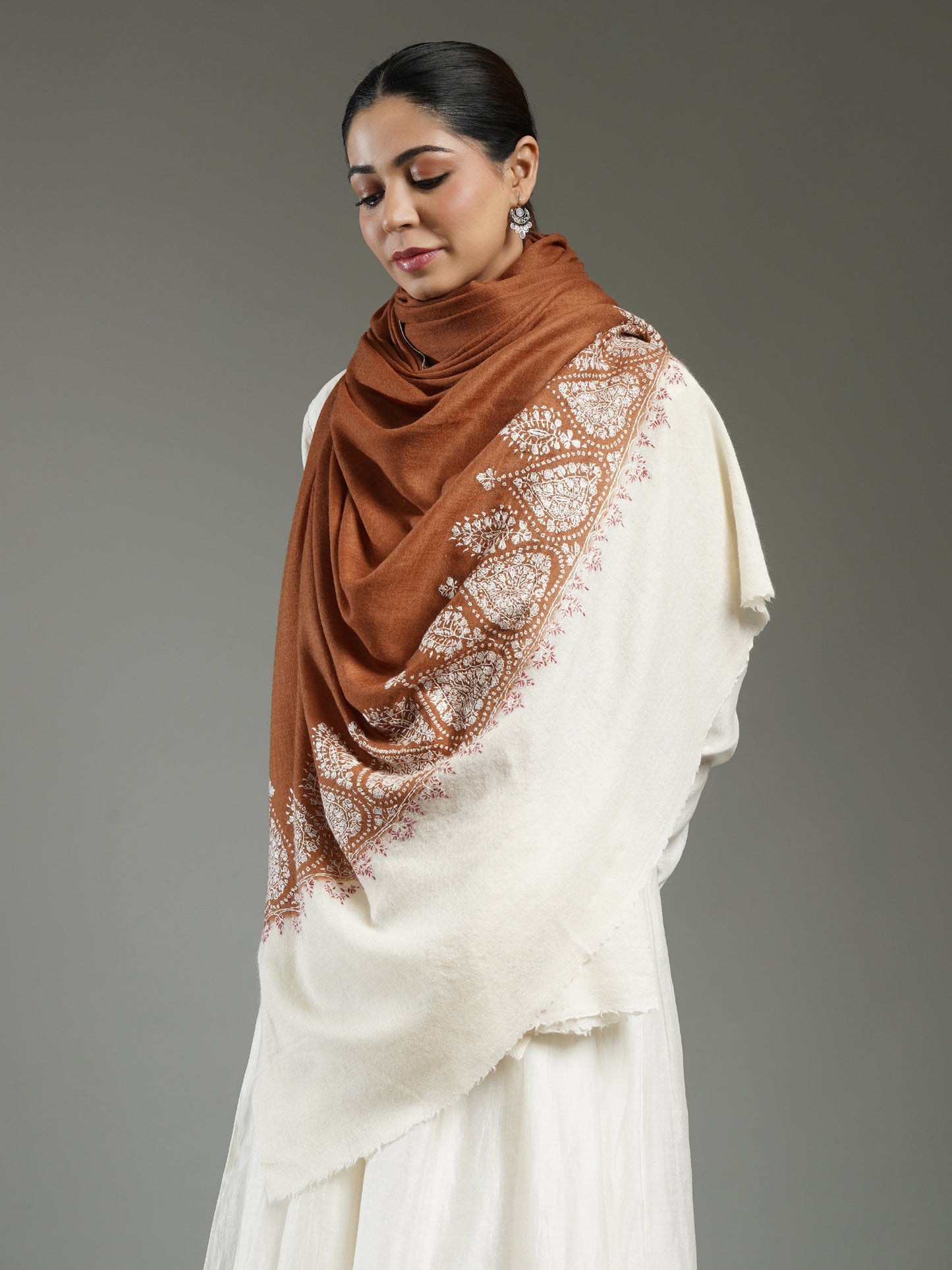 Rivayat Embroidered Cashmere Shawl