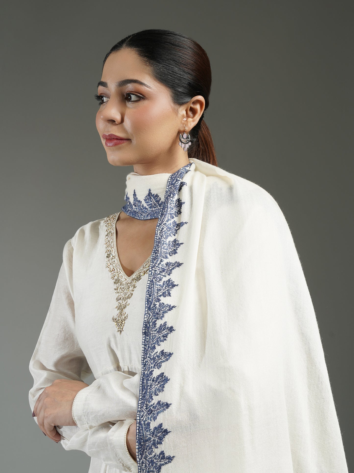 Rivayat Embroidered Cashmere Shawl