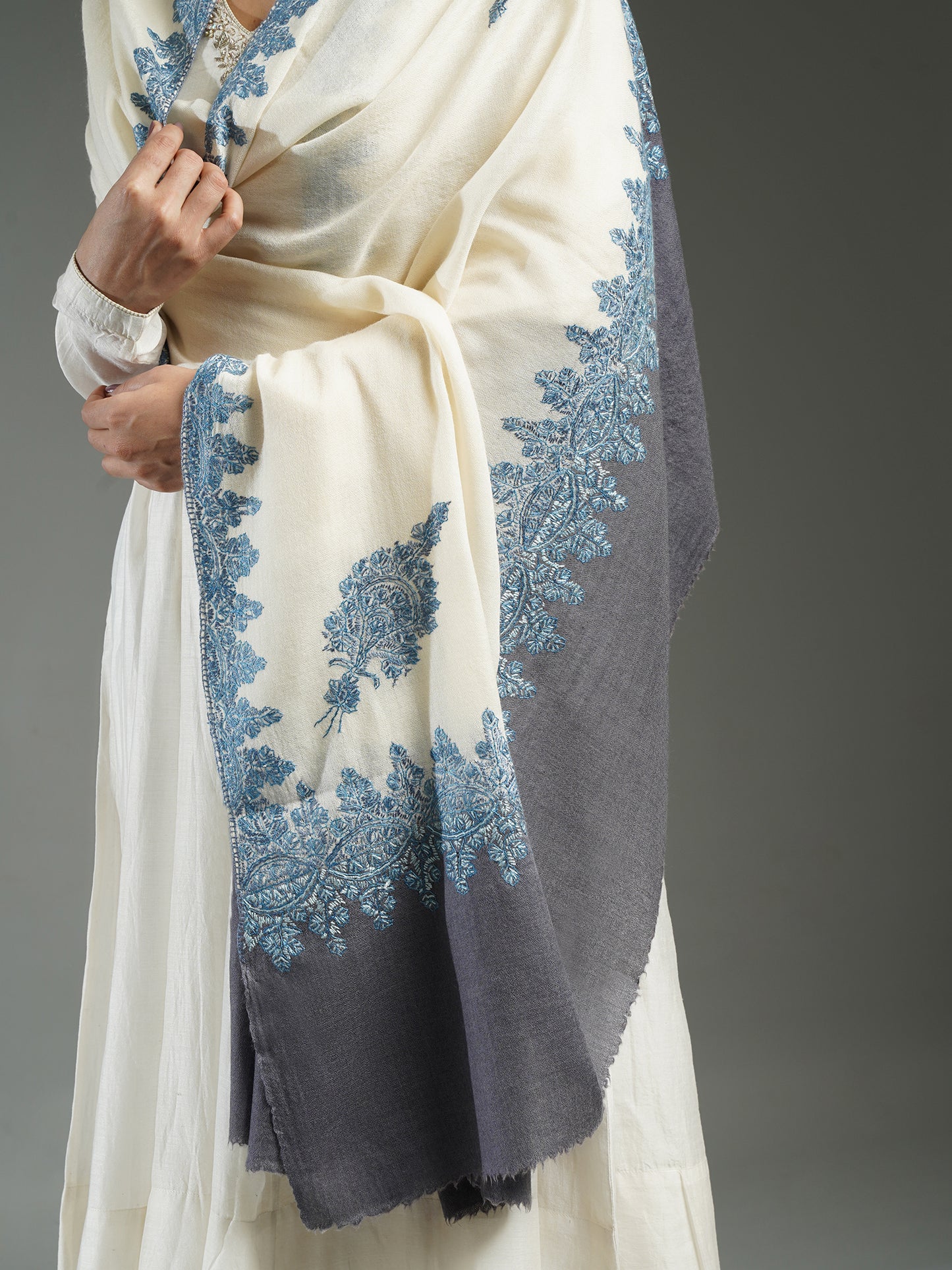 Rivayat Embroidered Cashmere Shawl