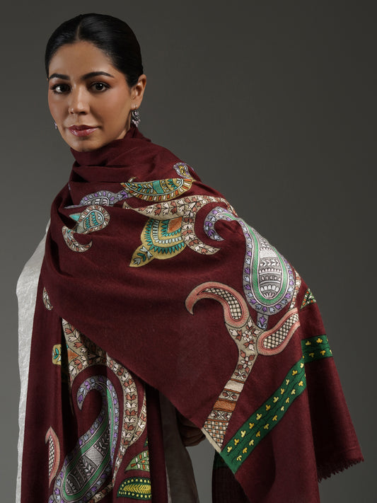 Pashmina Kalamkri Border Stole