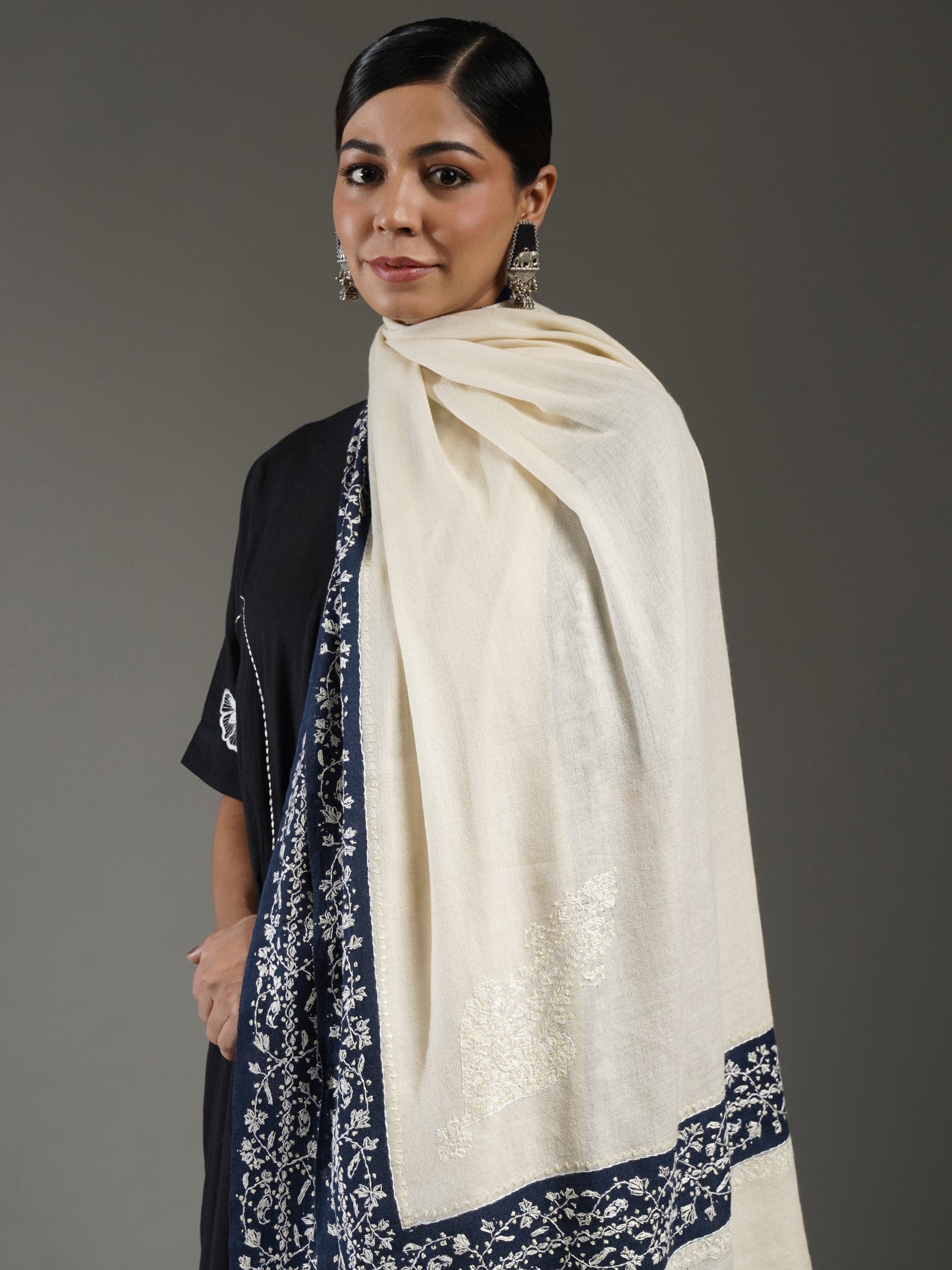 Rivayat Embroidered Cashmere Shawl