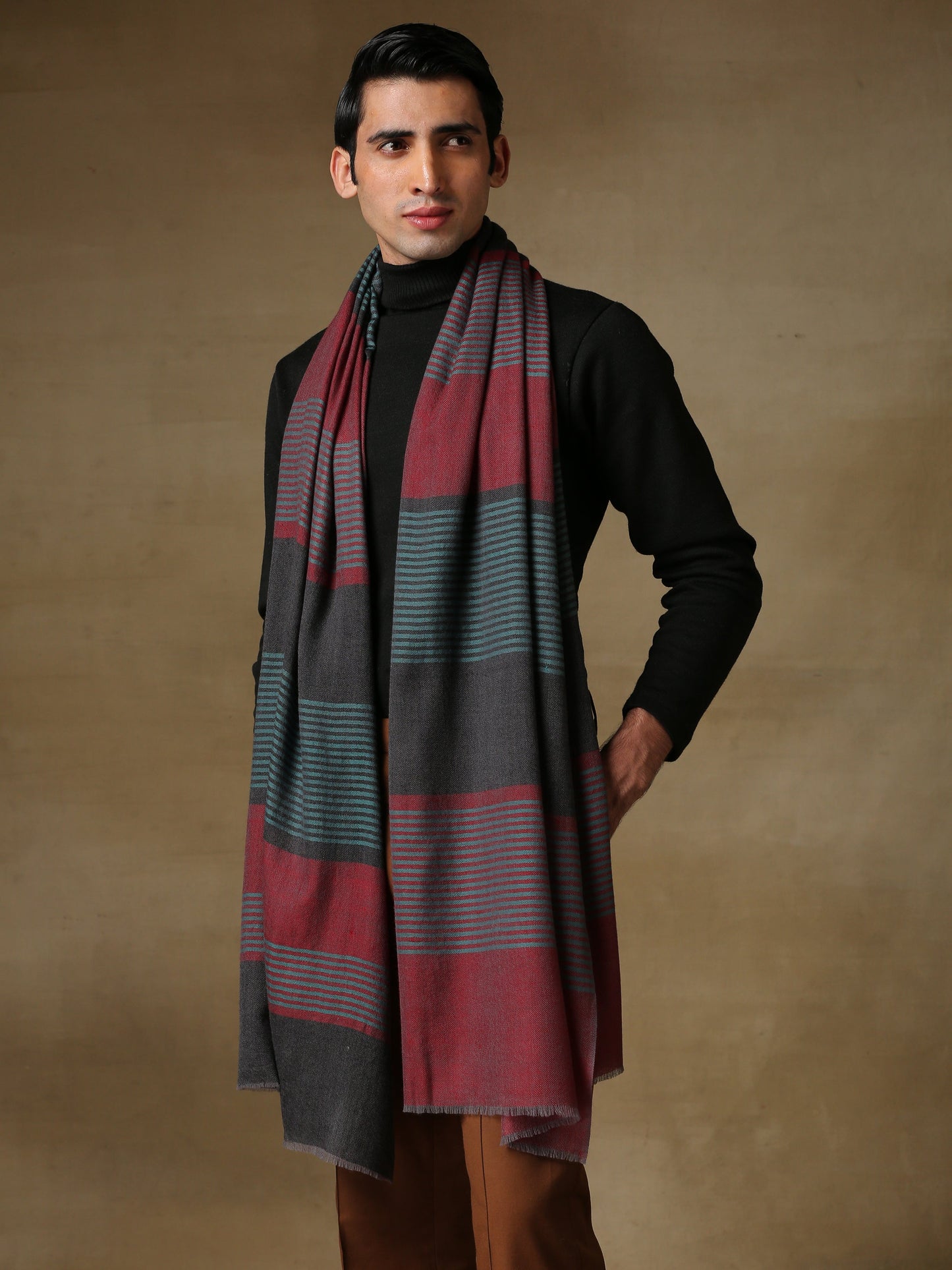 Striped Pashmina Stole