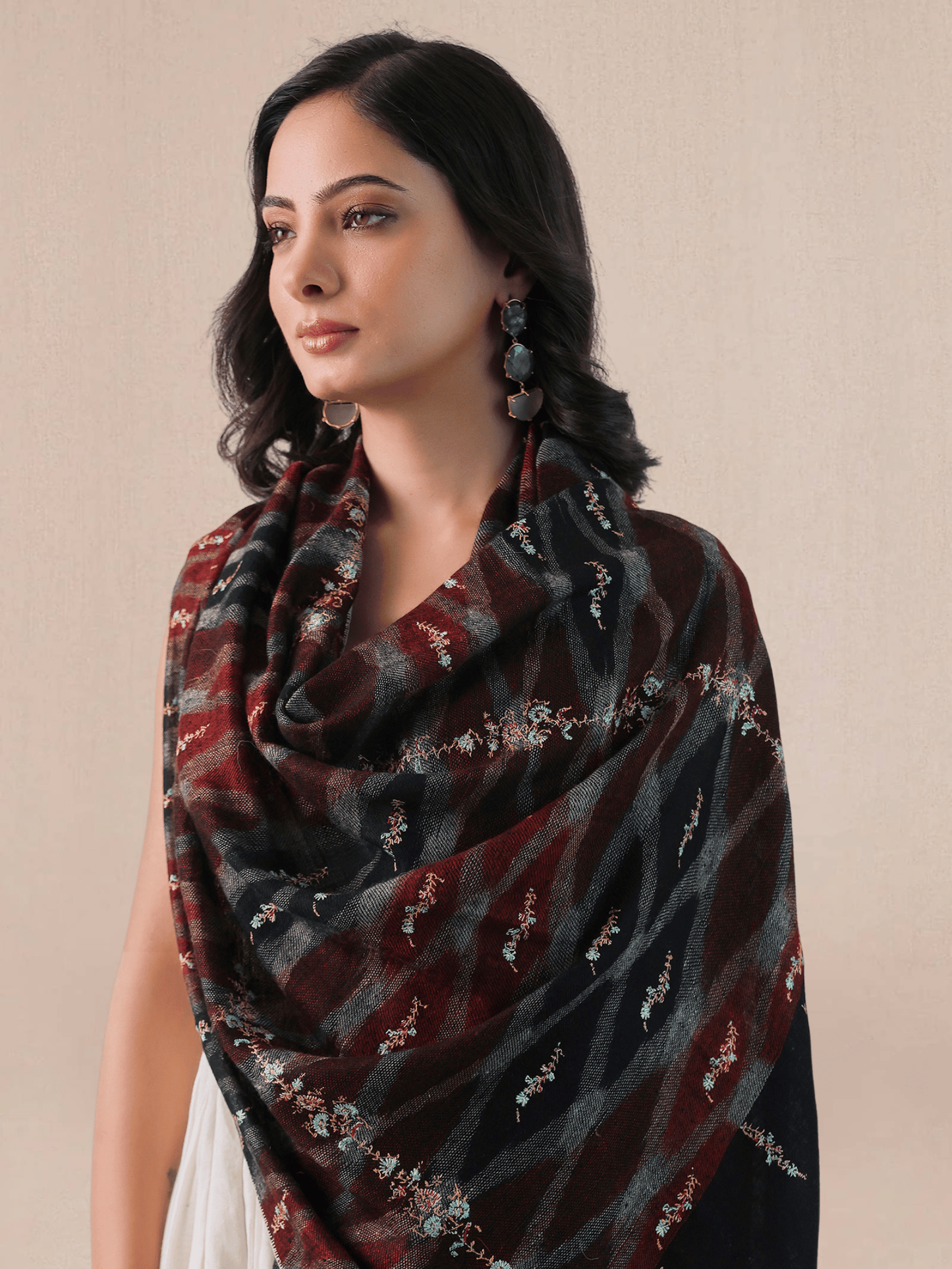 Palla Needlework Pashmina Stole