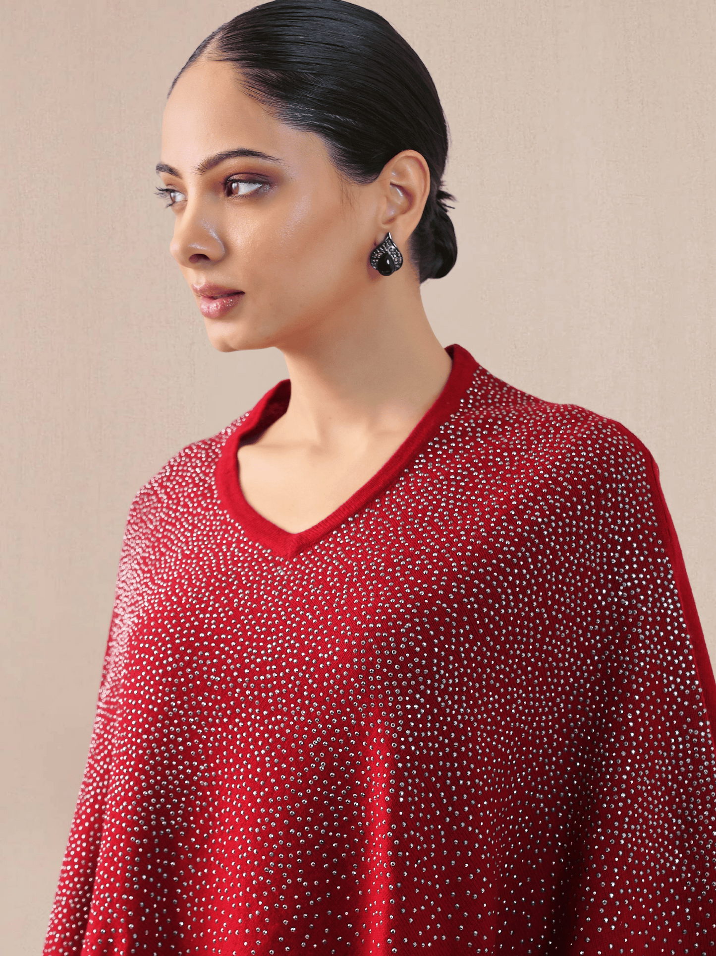 Cape Poncho Heavy Beaded