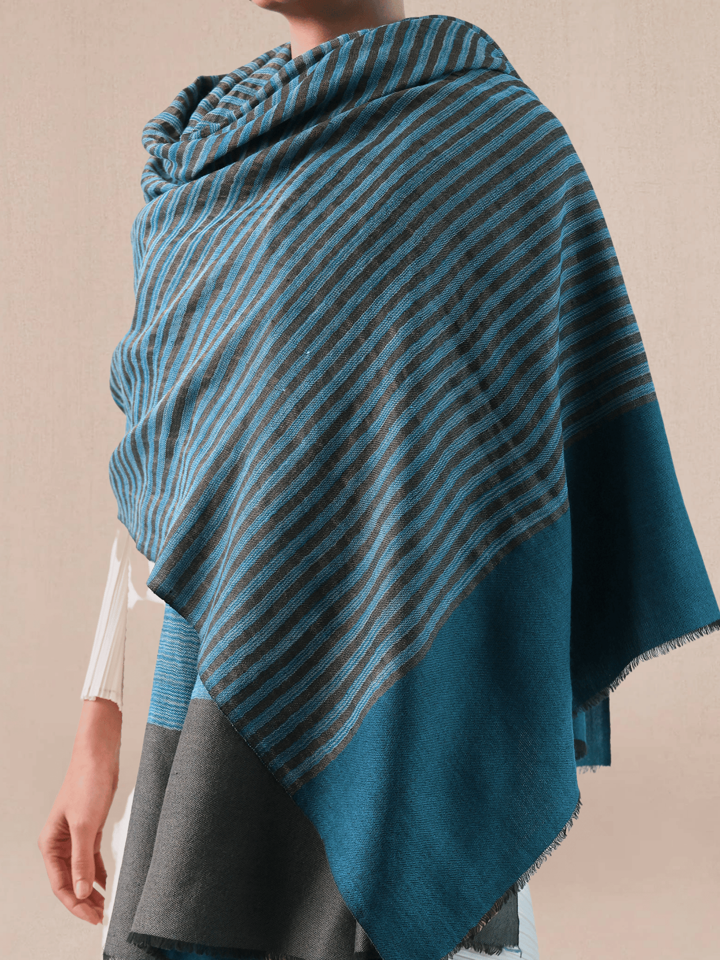 Zari Stripe Pashmina Shawl