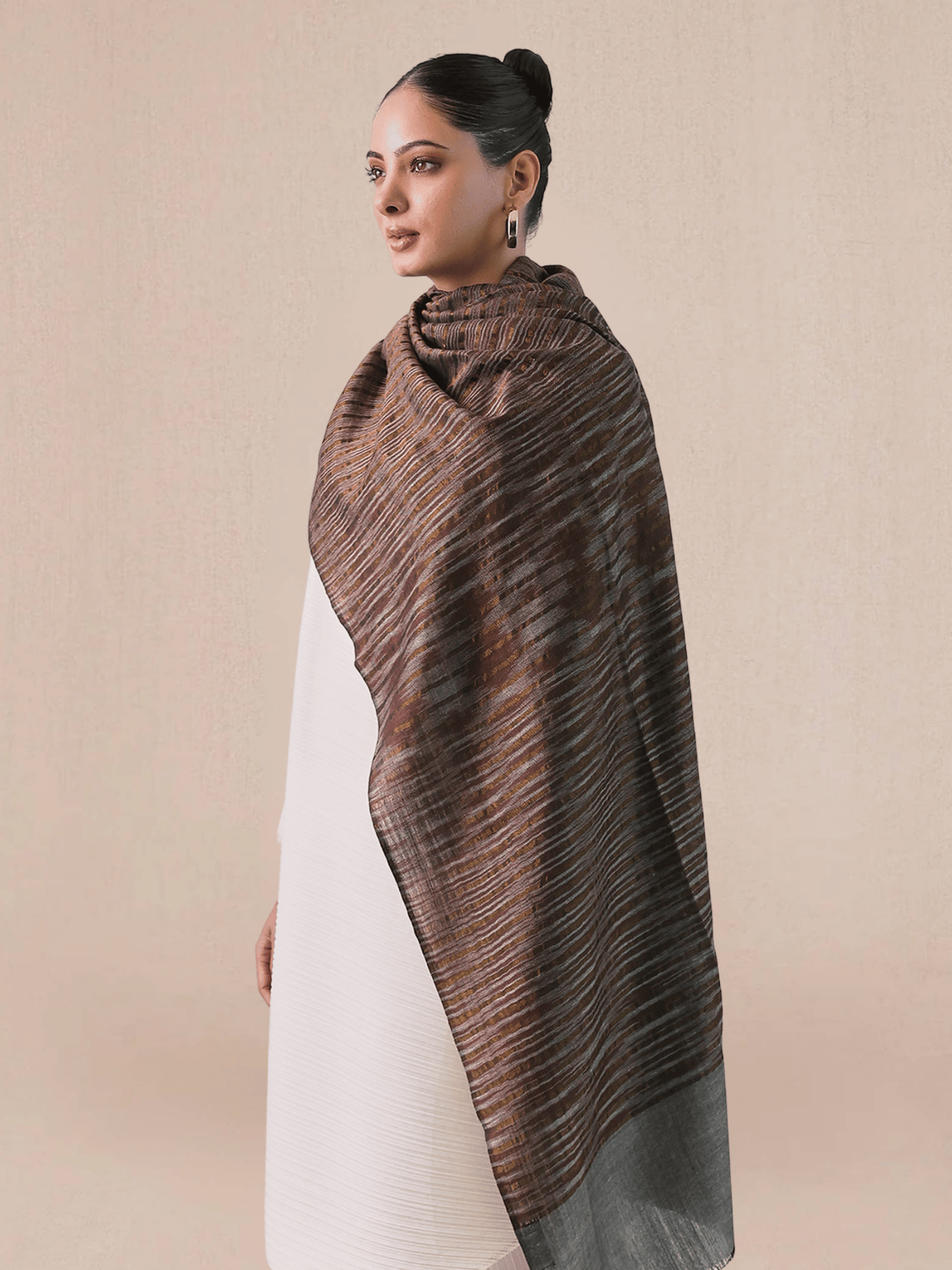 Zari Stripe Pashmina Shawl