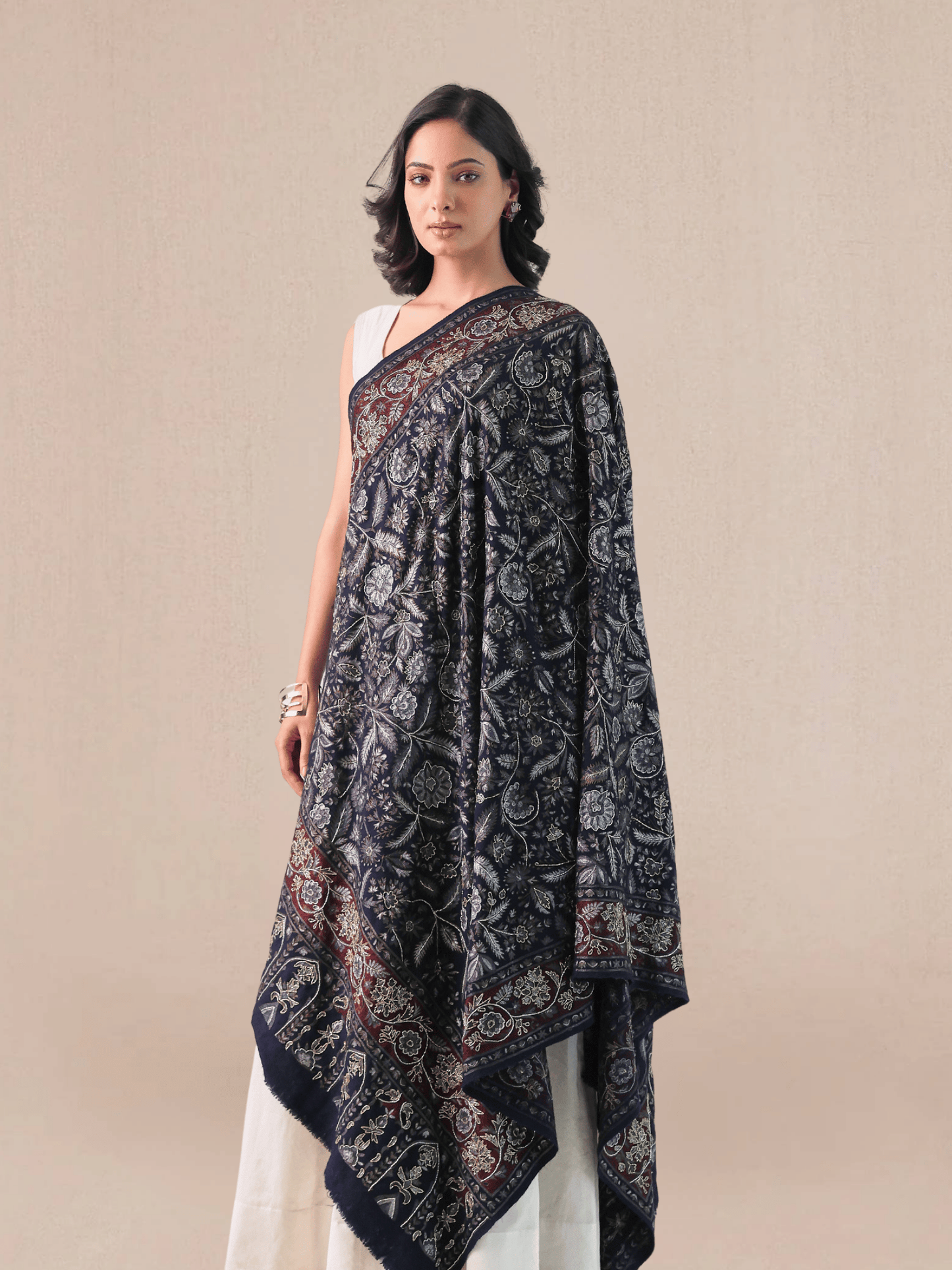 Kalam-e-zari Pashmina Shawl