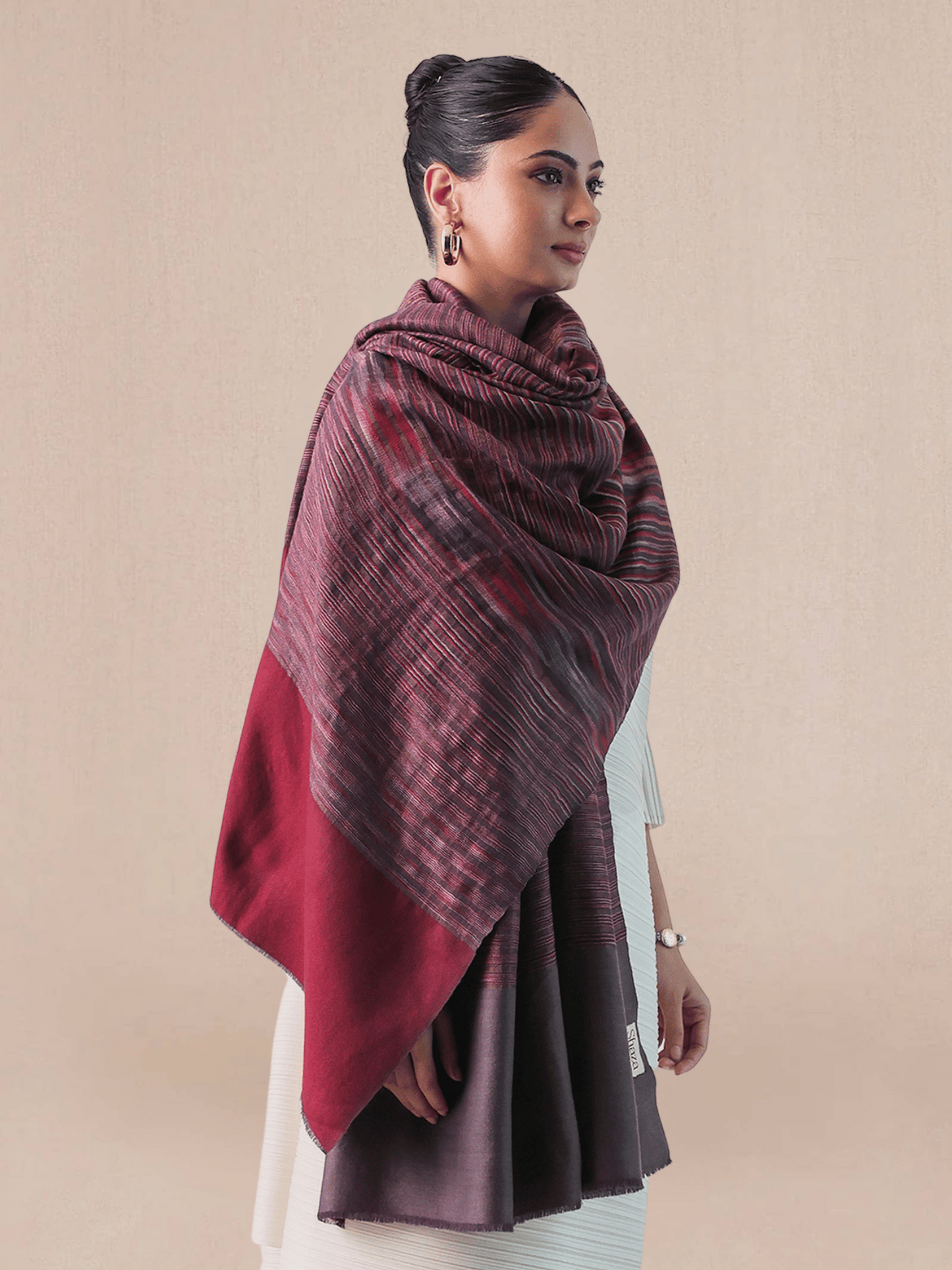 Zari Stripe Pashmina Shawl