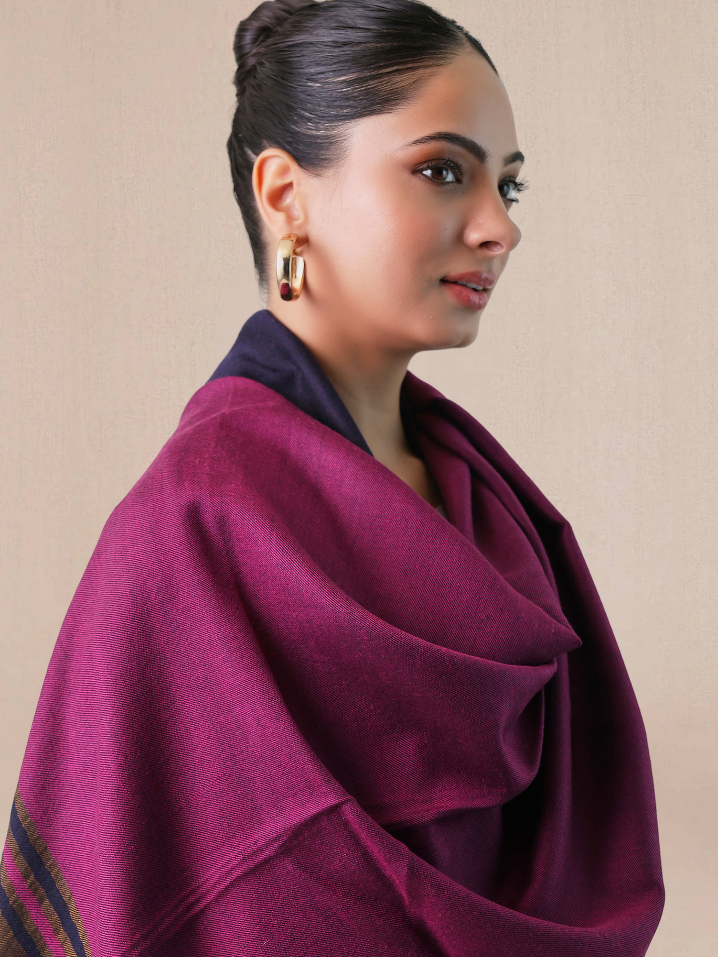 Qazah - Striped Pashmina Stole