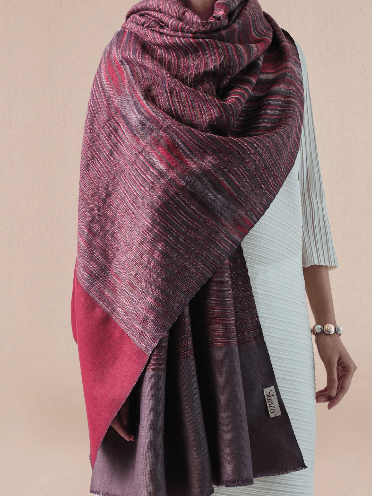 Zari Stripe Pashmina Shawl