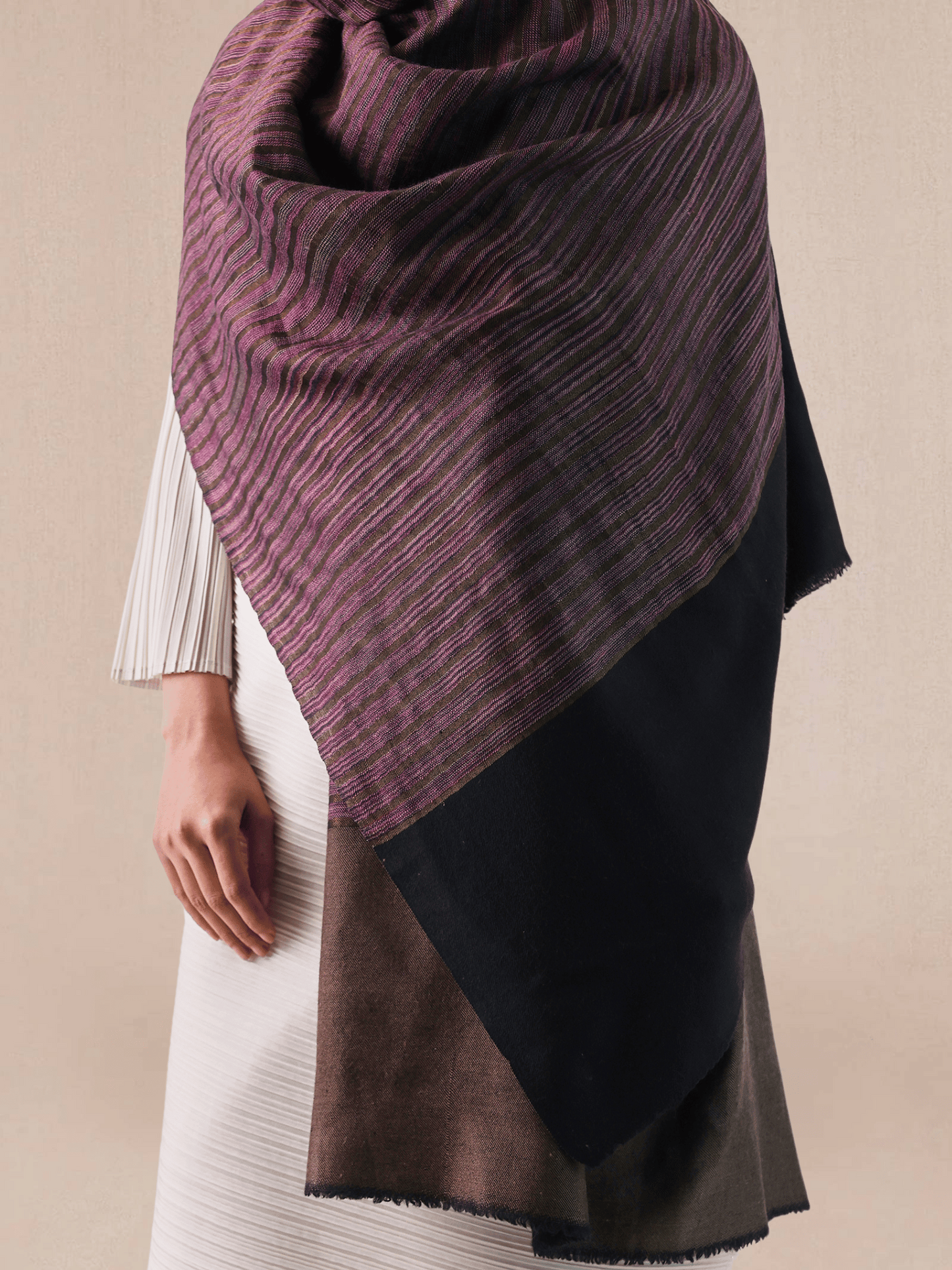 Arzoo Zari Stripe Pashmina Shawl