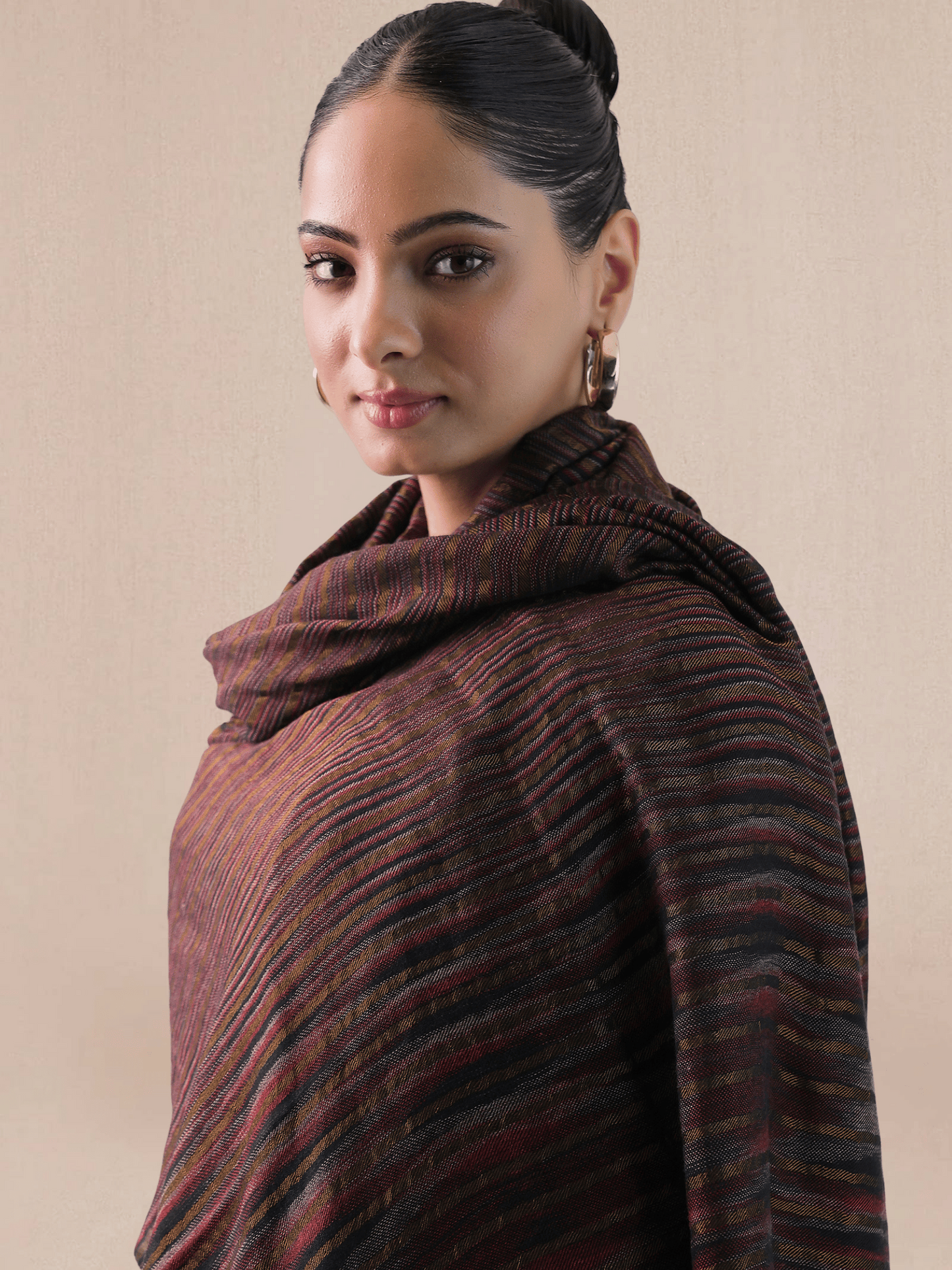 Zari Stripe Pashmina Shawl