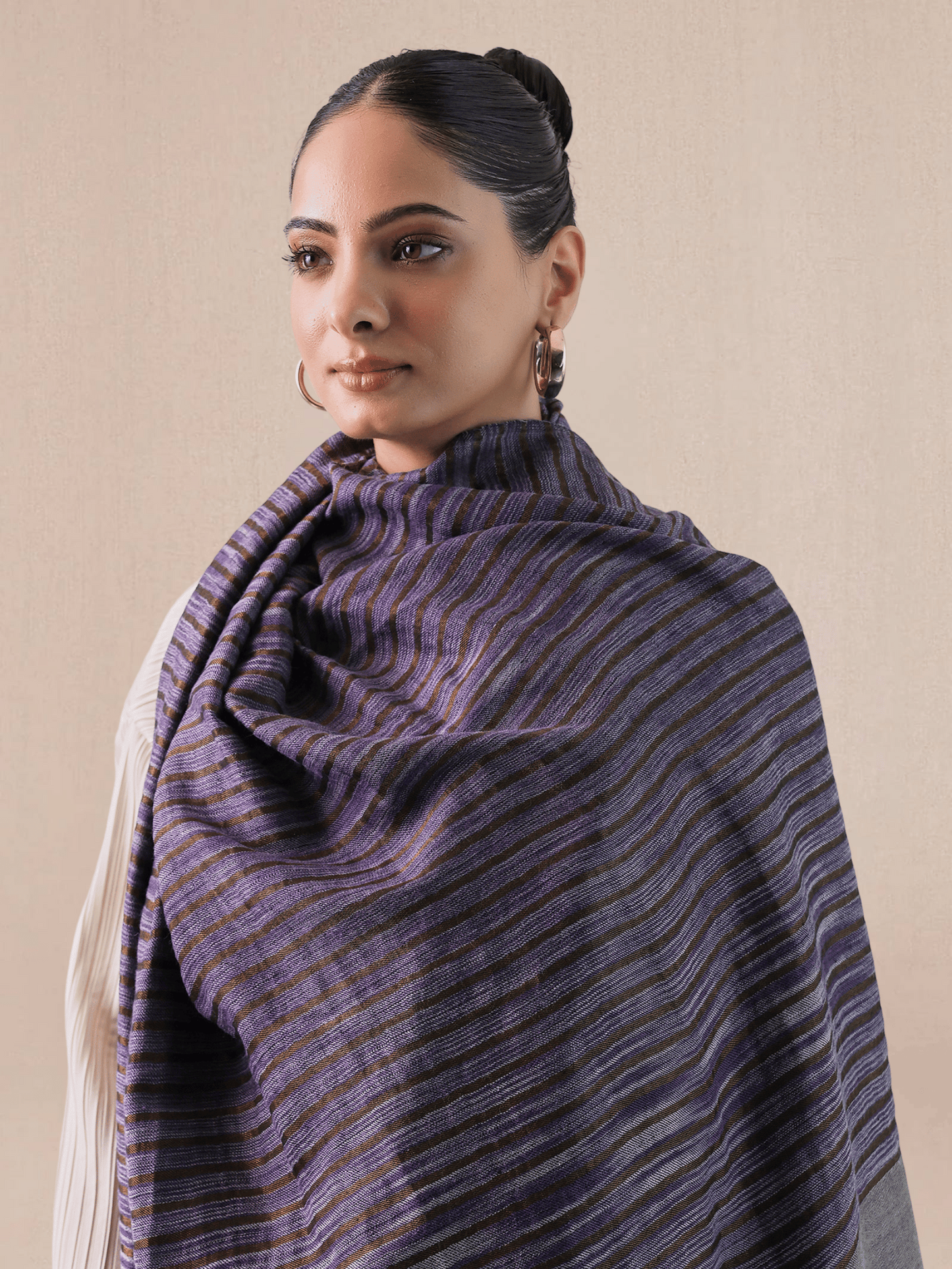 Zari Stripe Pashmina Shawl