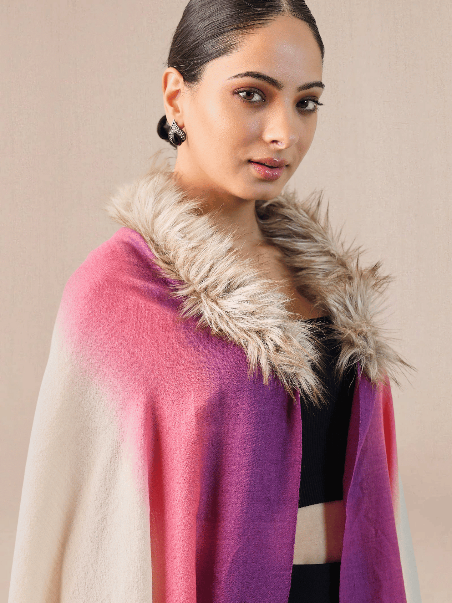 Fur pashmina capes
