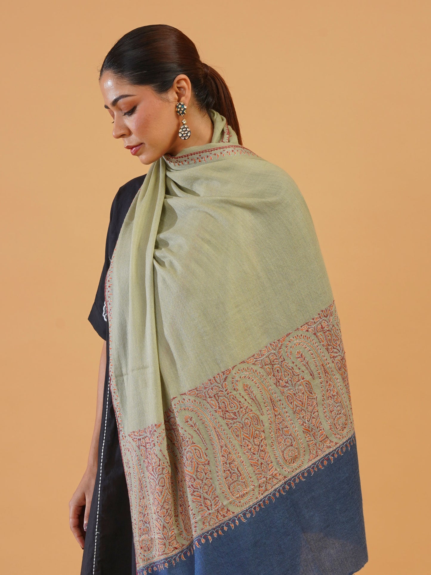 Rivayat Embroidered Cashmere Shawl