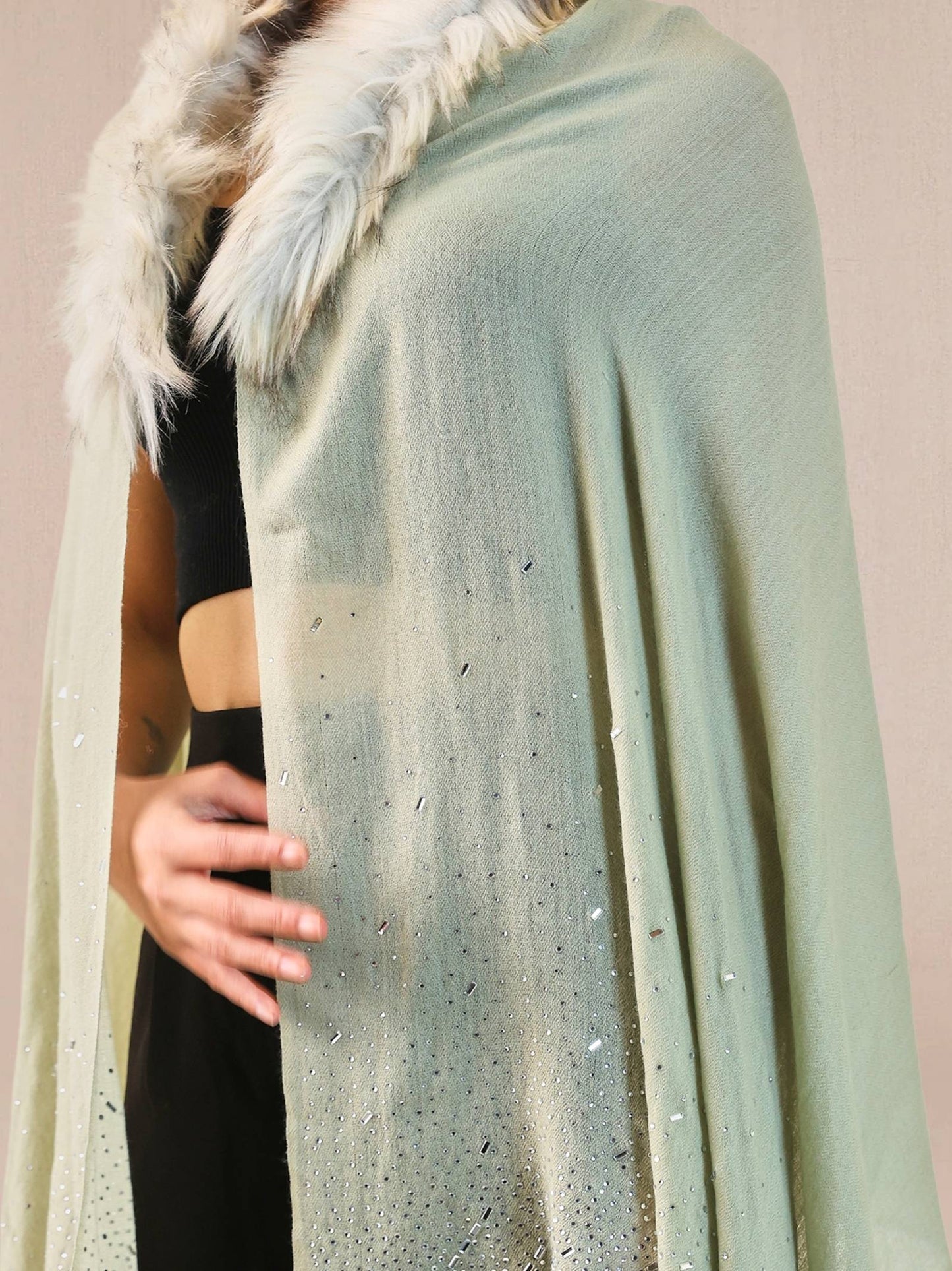 Fur Cashmere Capes