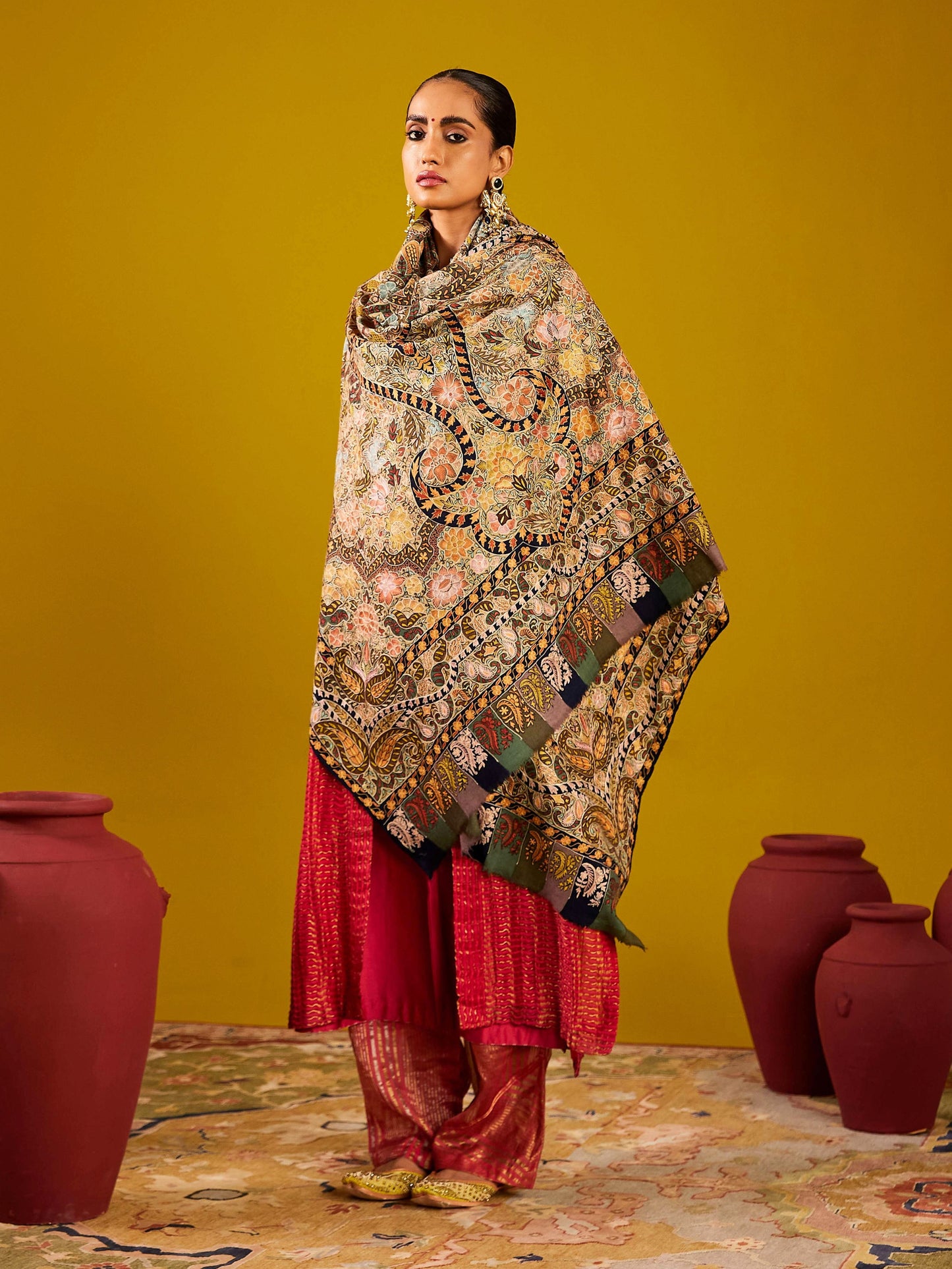 Kalamkari Pashmina Shawl