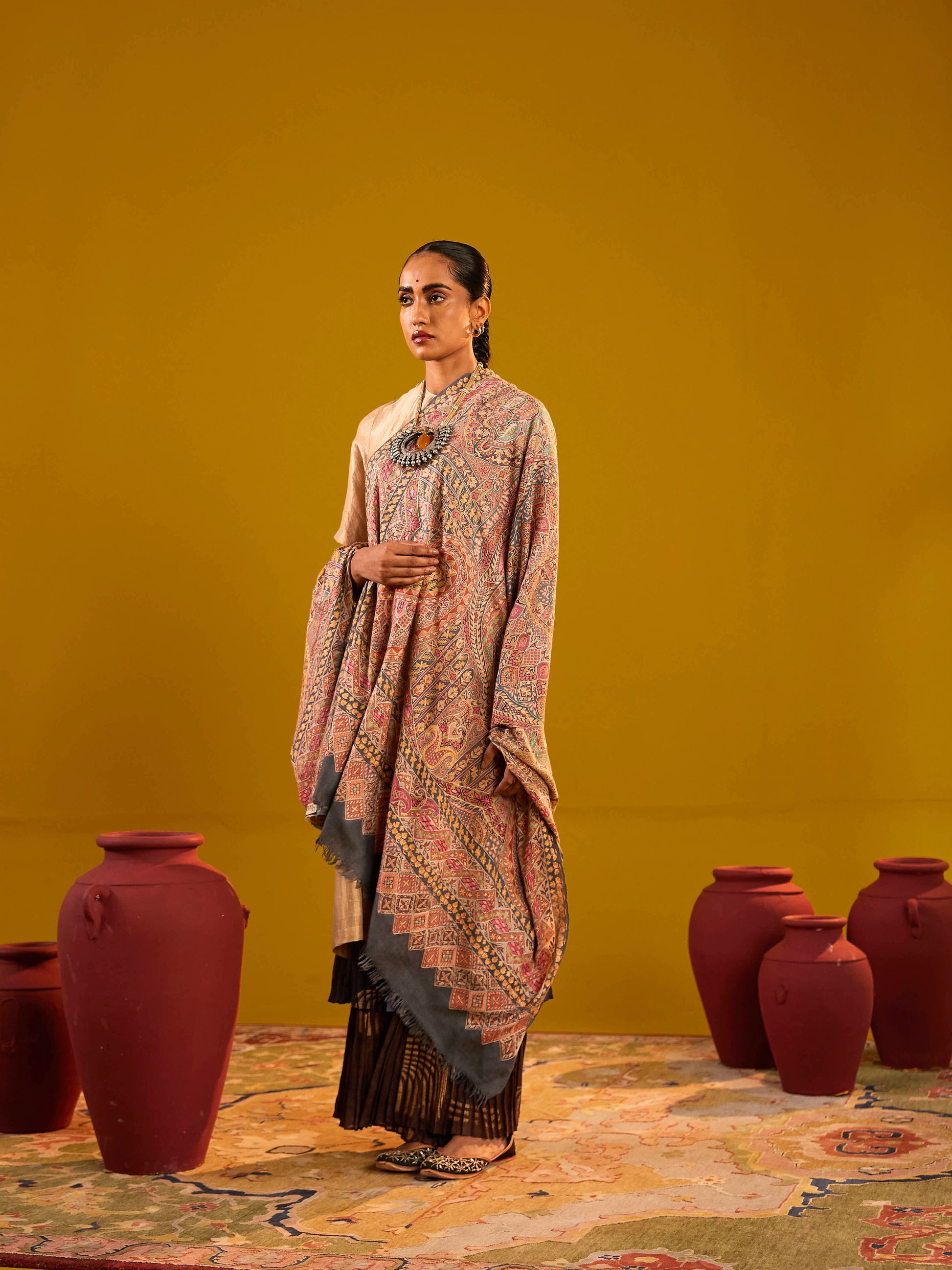 Gulzar Kalamkari Pashmina Shawl