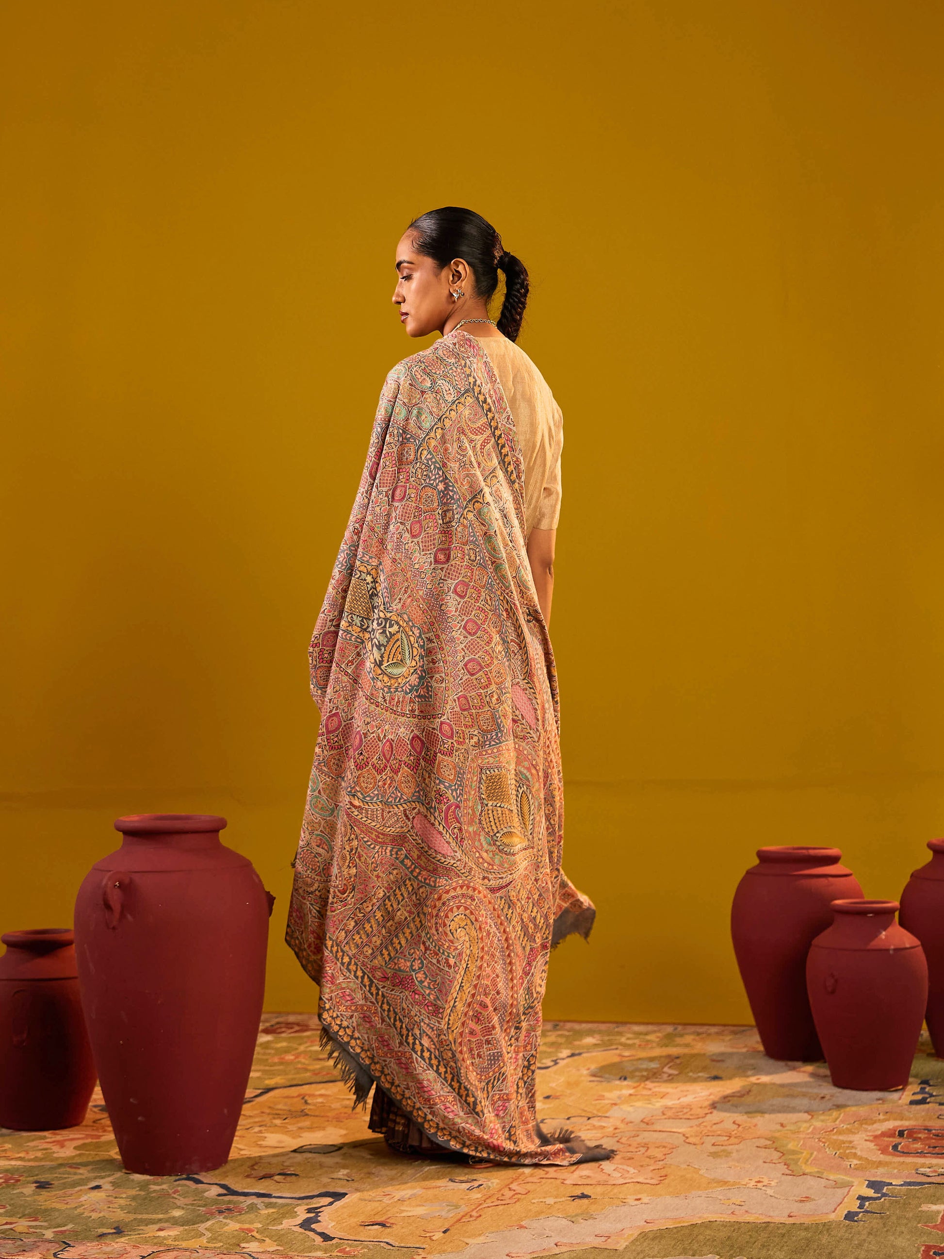 Gulzar Kalamkari Pashmina Shawl