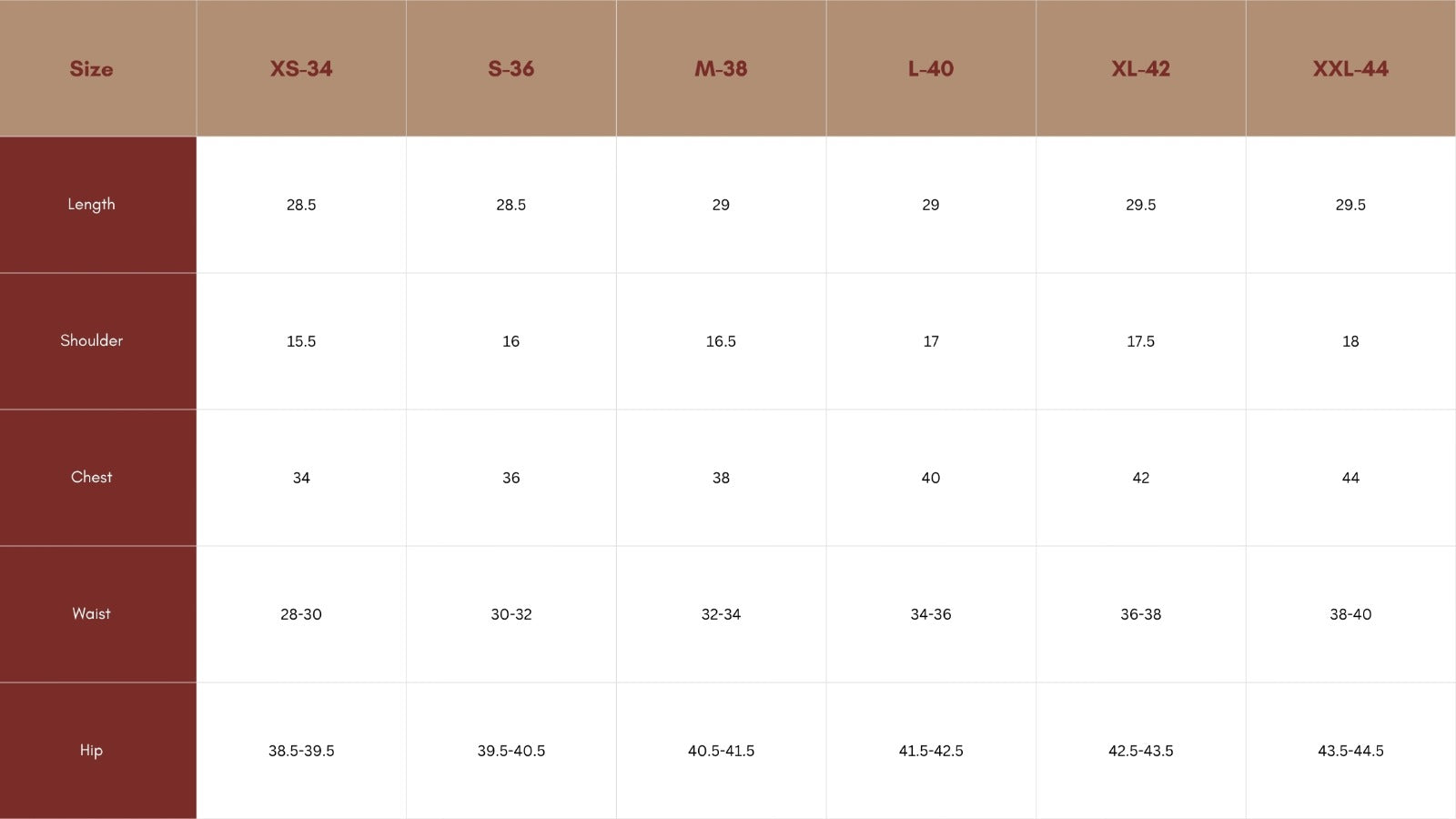Men's Size Guide