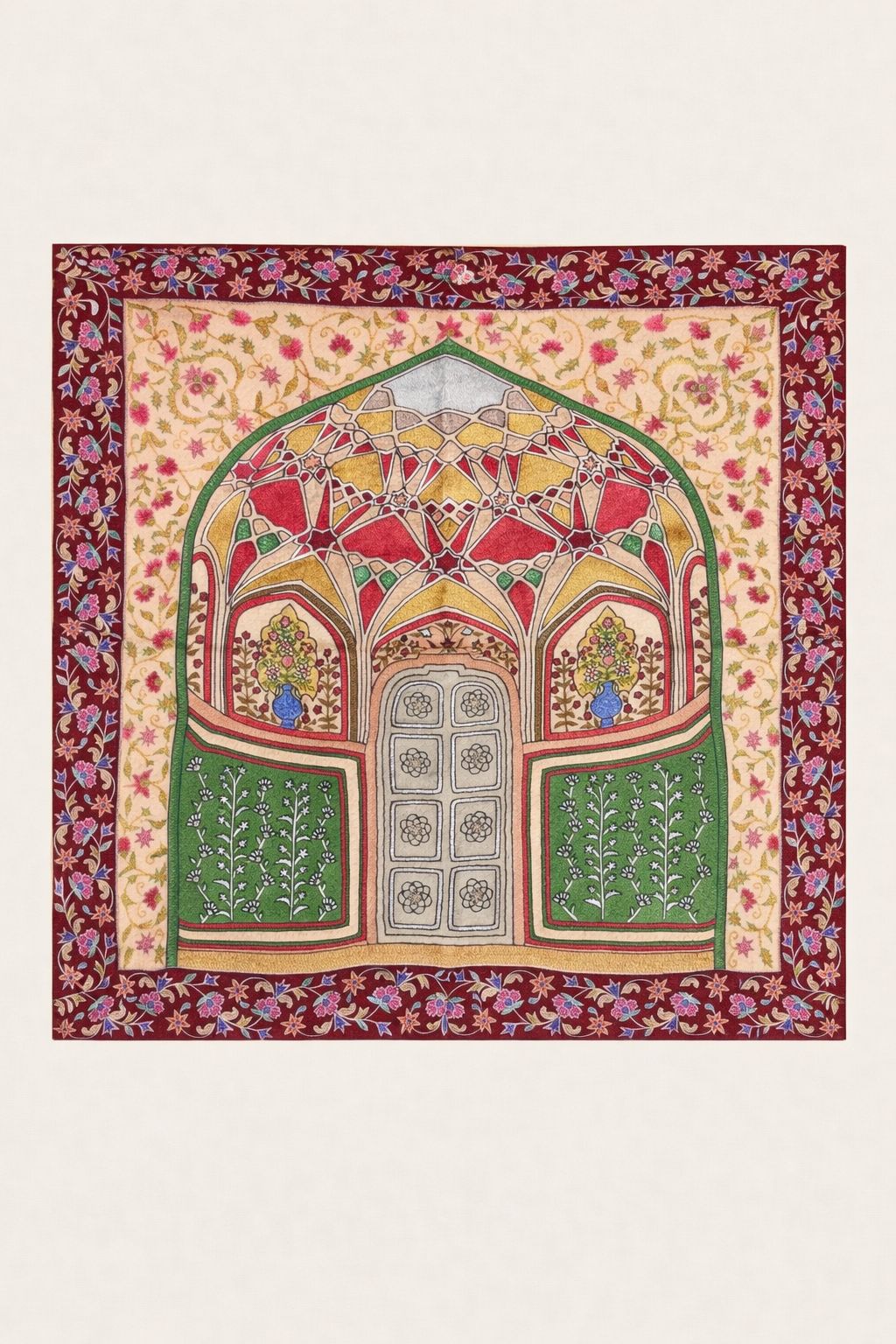 Nikunj - Kalamkari Painting (Unframed / 17x17 Inches)