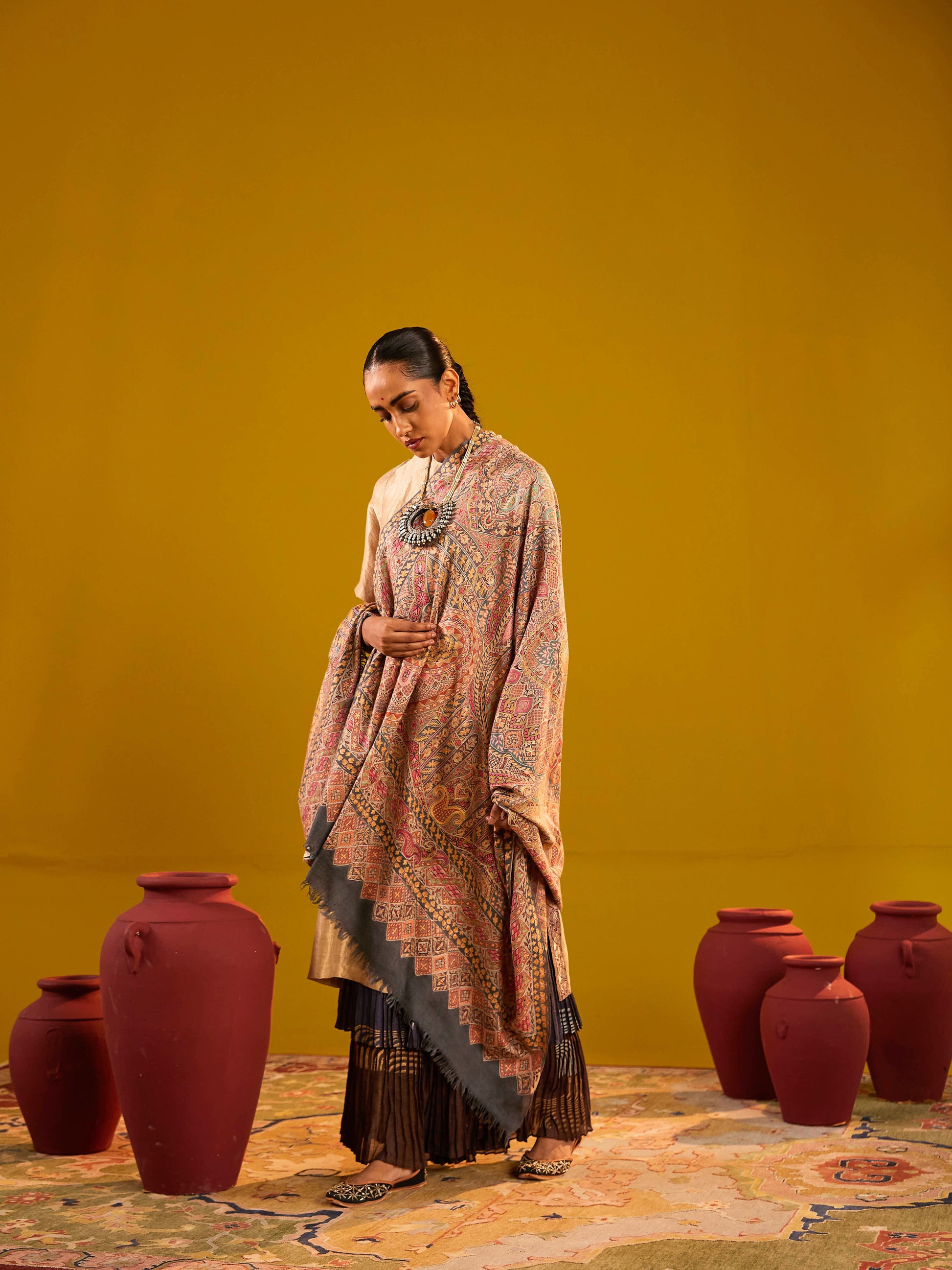 Gulzar Kalamkari Pashmina Shawl