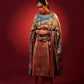 Model is wearing the Henna pashmina shawl by shaza.