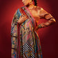 Model is wearing the Henna pashmina shawl by shaza.