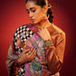 Model is wearing the Manohar Pashmina shawl by Shaza.