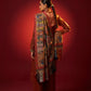 Model is wearing the Jashn pashmina shawl by Shaza.