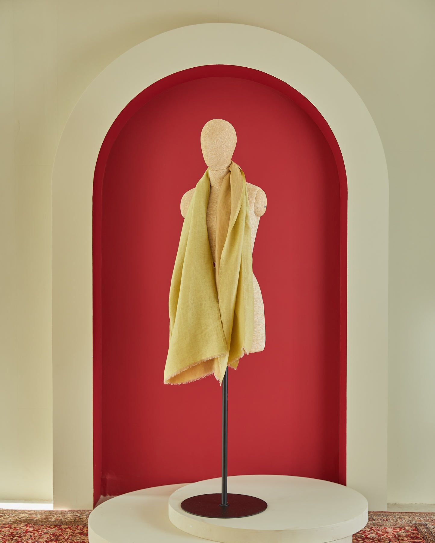 Wool Reversible Zari Stole