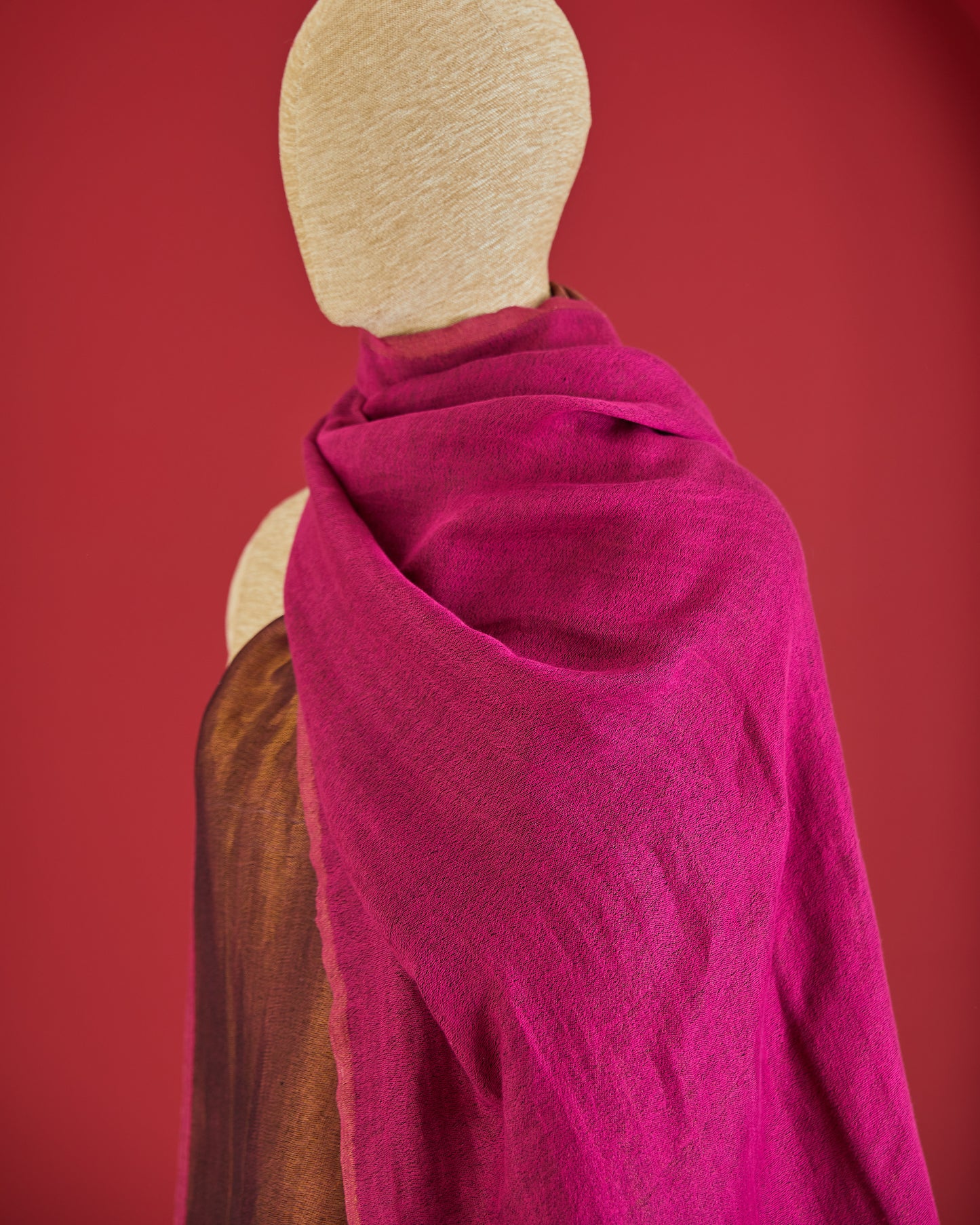Wool Reversible Zari Stole