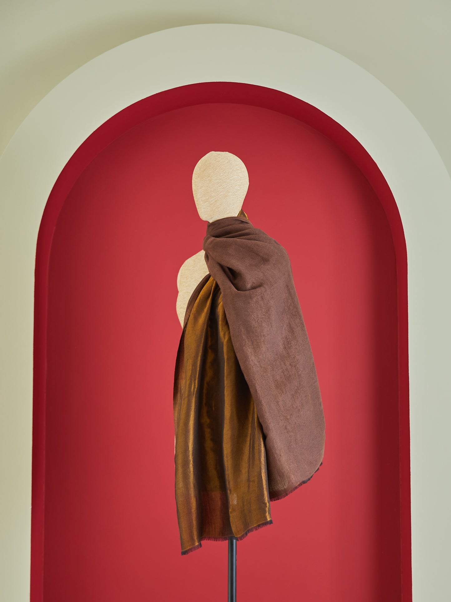 Wool Reversible Zari Stole