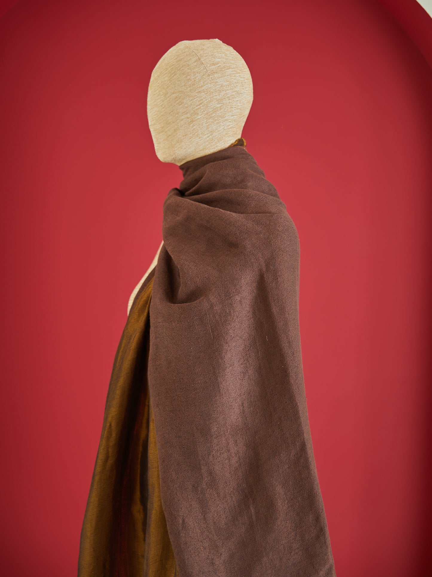 Wool Reversible Zari Stole