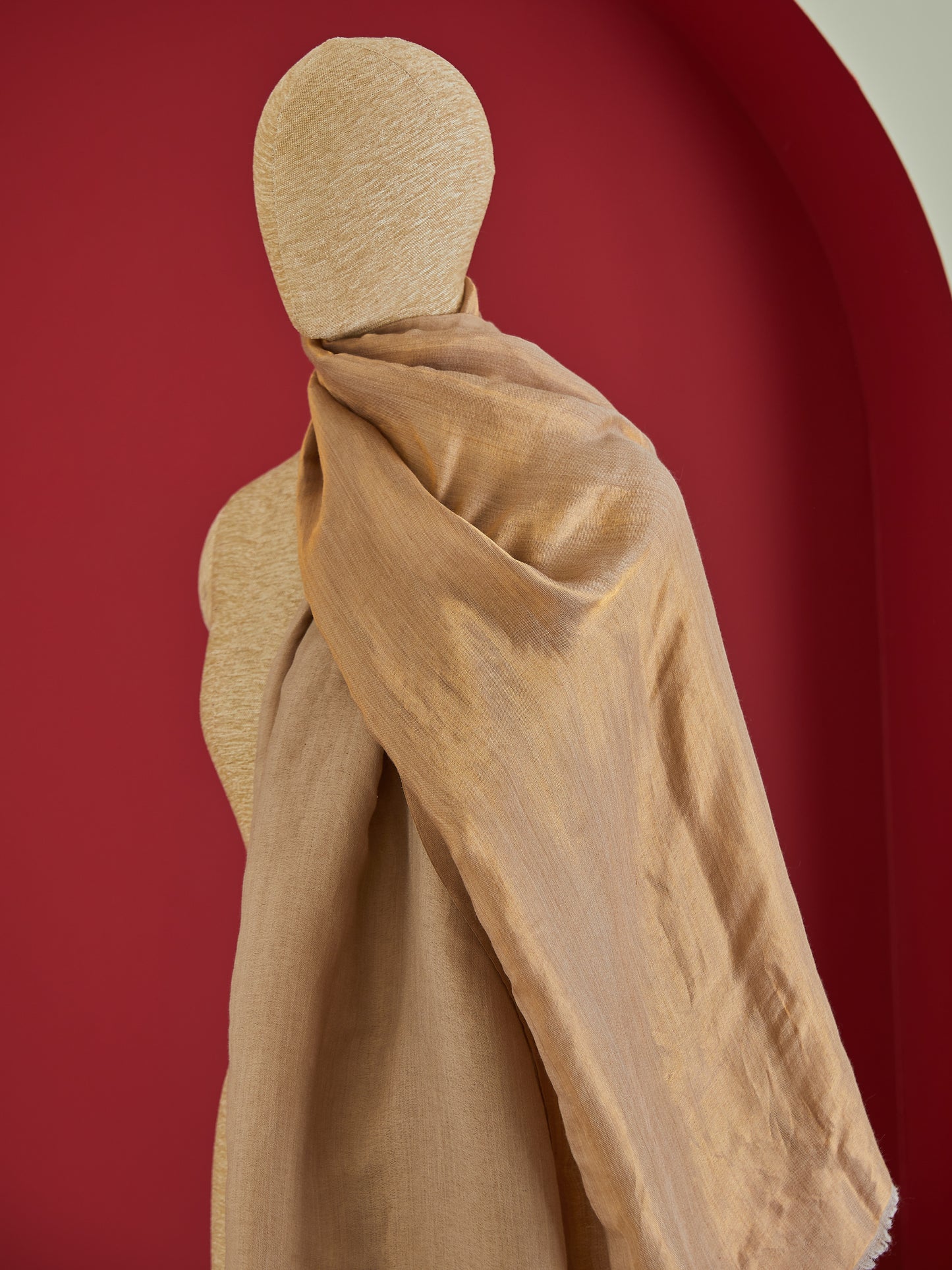 Wool Reversible Zari Stole