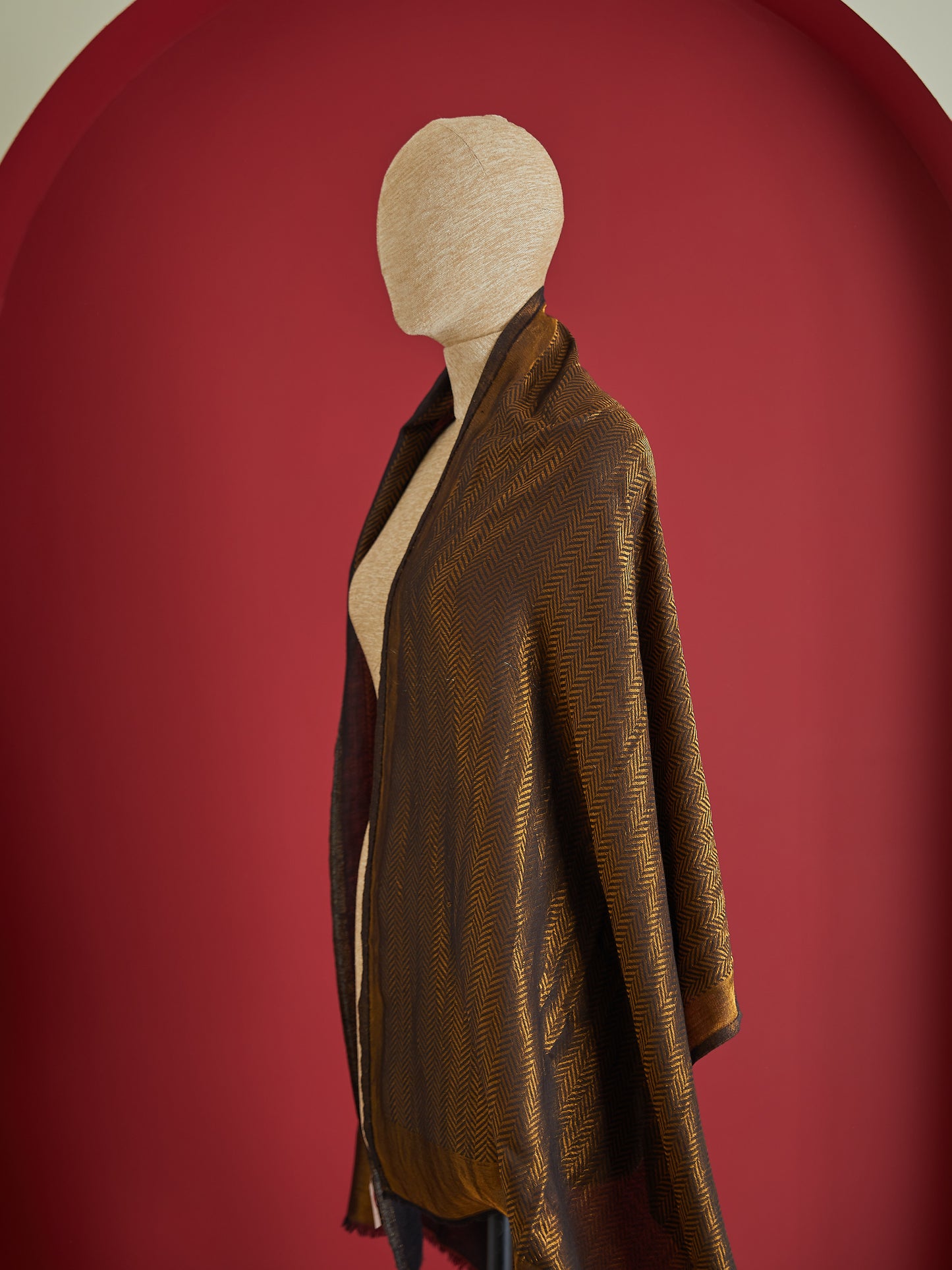 Wool Silk Herring Stole