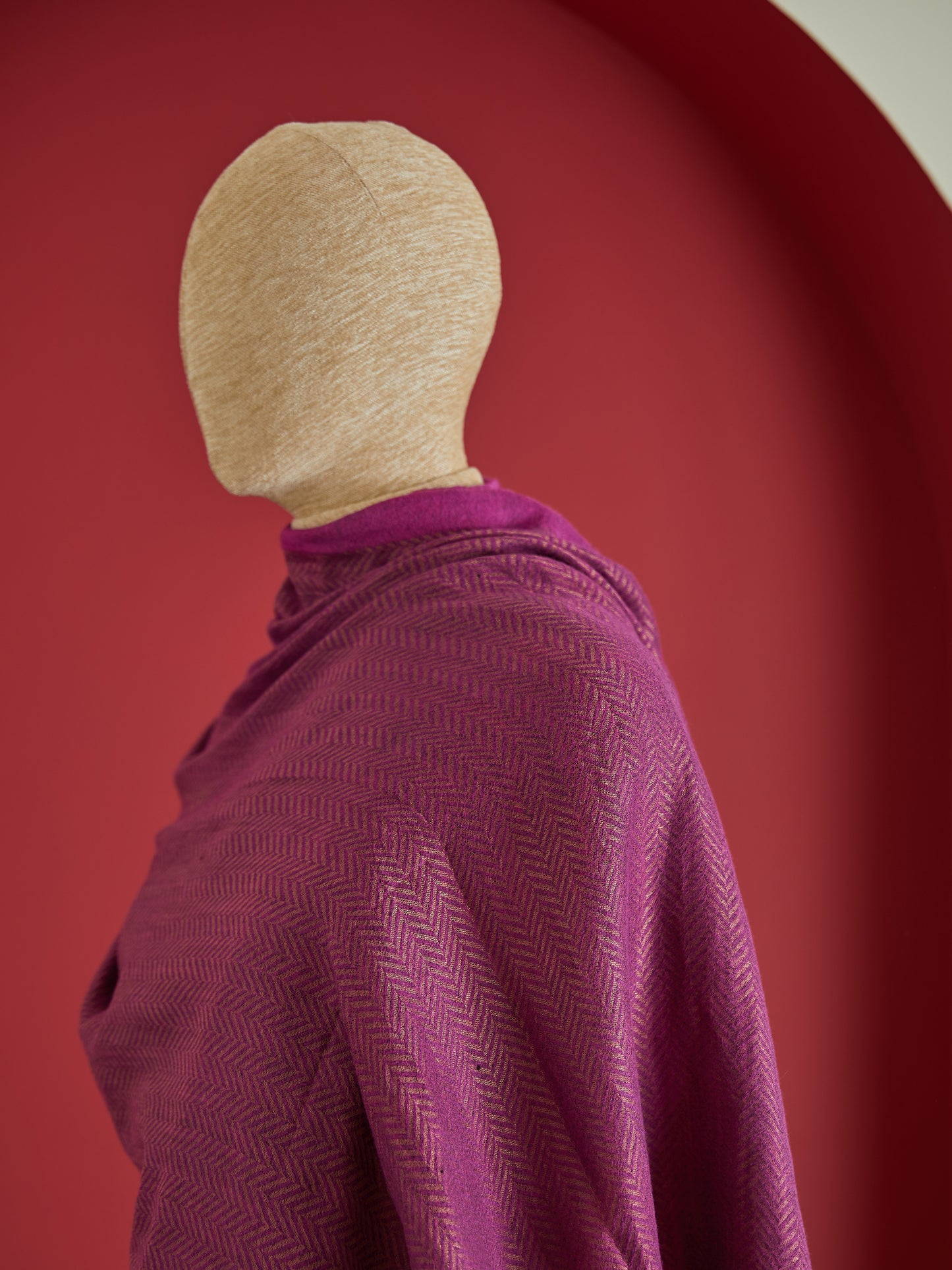 Wool Silk Herring Stole