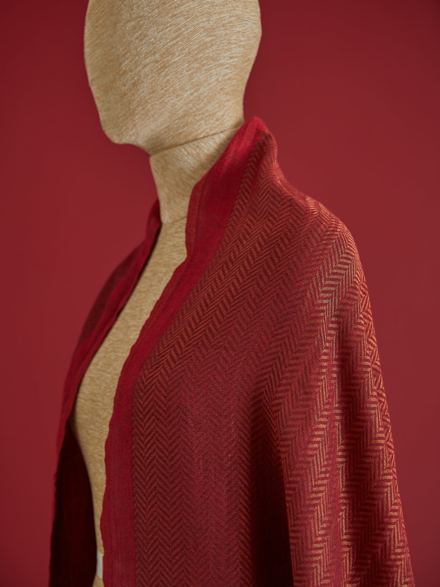 Wool Silk Herring Stole