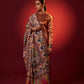 Model is seen wearing the Bal Krishna Pashmina Shawl by Shaza.