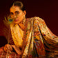 Model is wearing the Govardhan pashmina shawl.