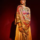 Model is wearing the Govardhan pashmina shawl.