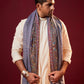 Men's Ekkat Kalamkari Border Shawl