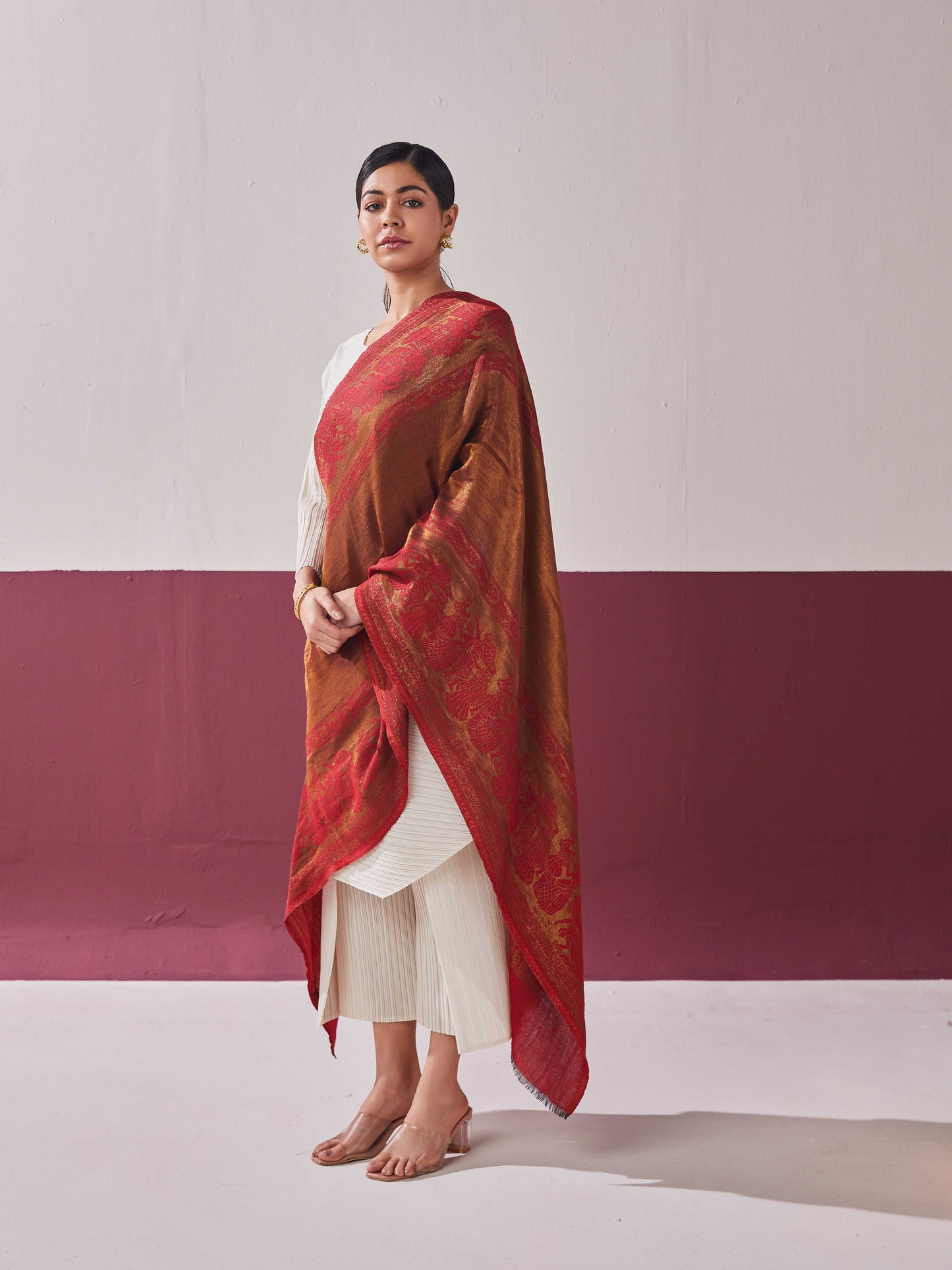Wool RV Zari Stole