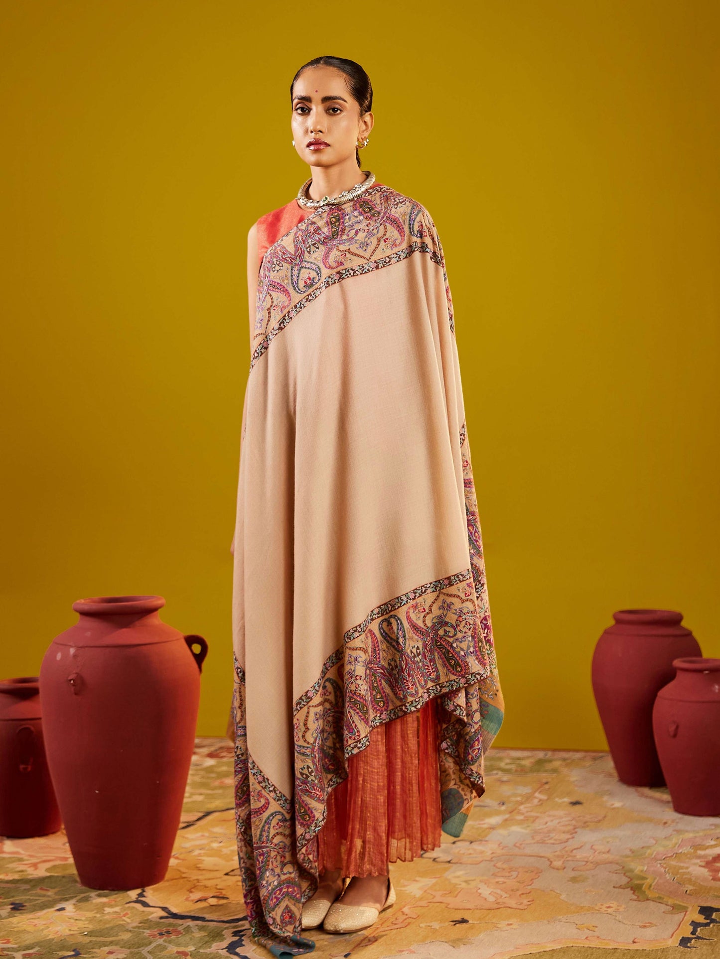Sahira Kalamkari Pashmina Shawl