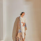 Model is wearing the Sahira Pashmina Shawl from Shaza.