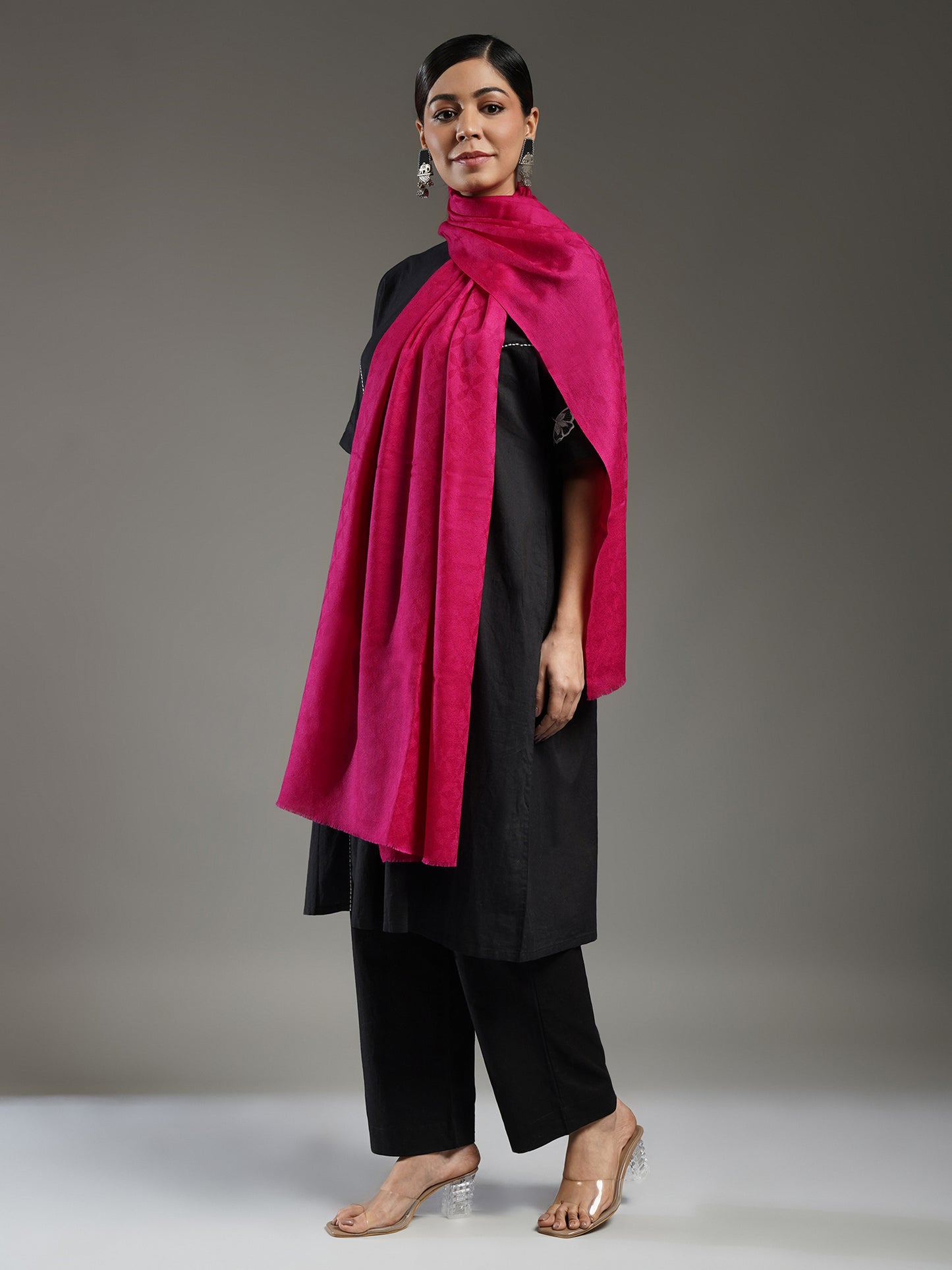 Pink Cashmere Stole