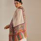 Model is wearing the Manohar Border Pashmina Kalmakari Shawl by Shaza.