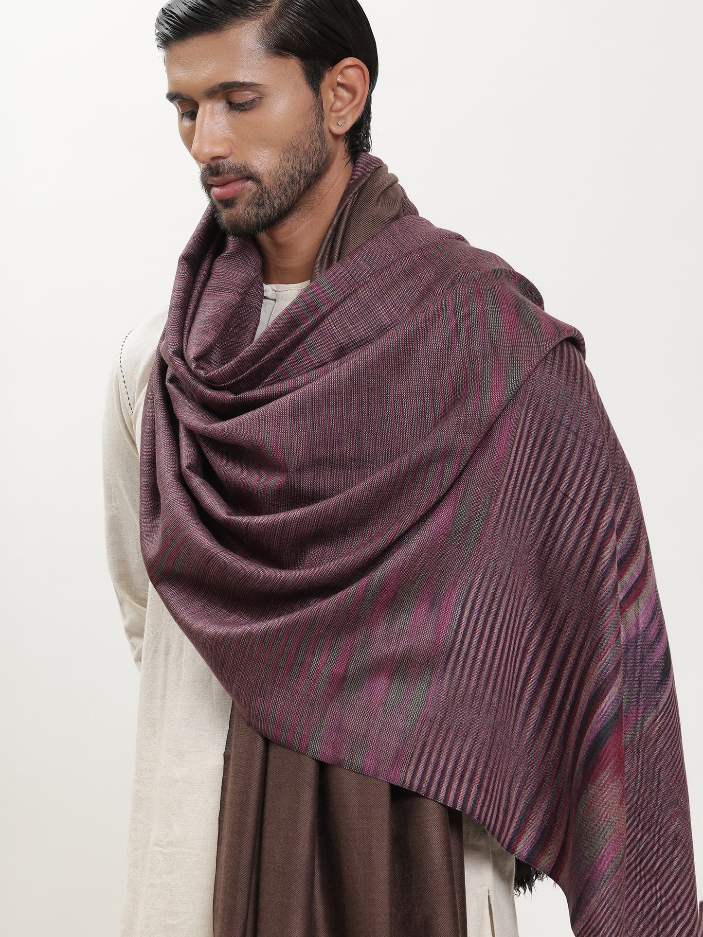 Ikat Shawl in Self Weave