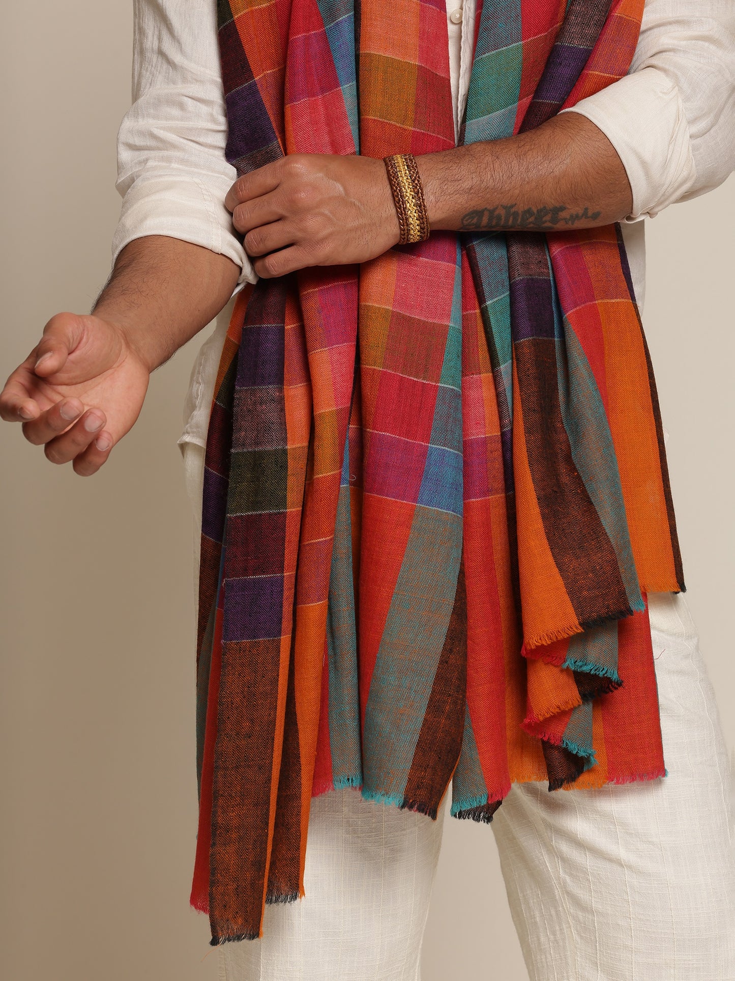 Heritage Pashmina Check Shawl