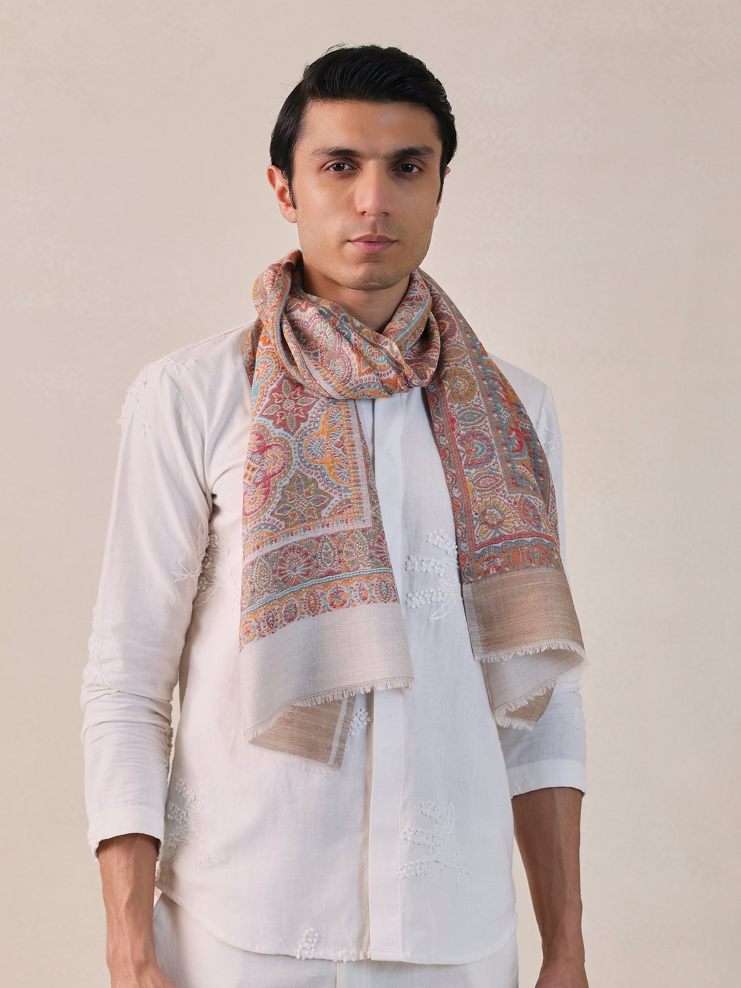 Pashmina Reversible Kani Muffler